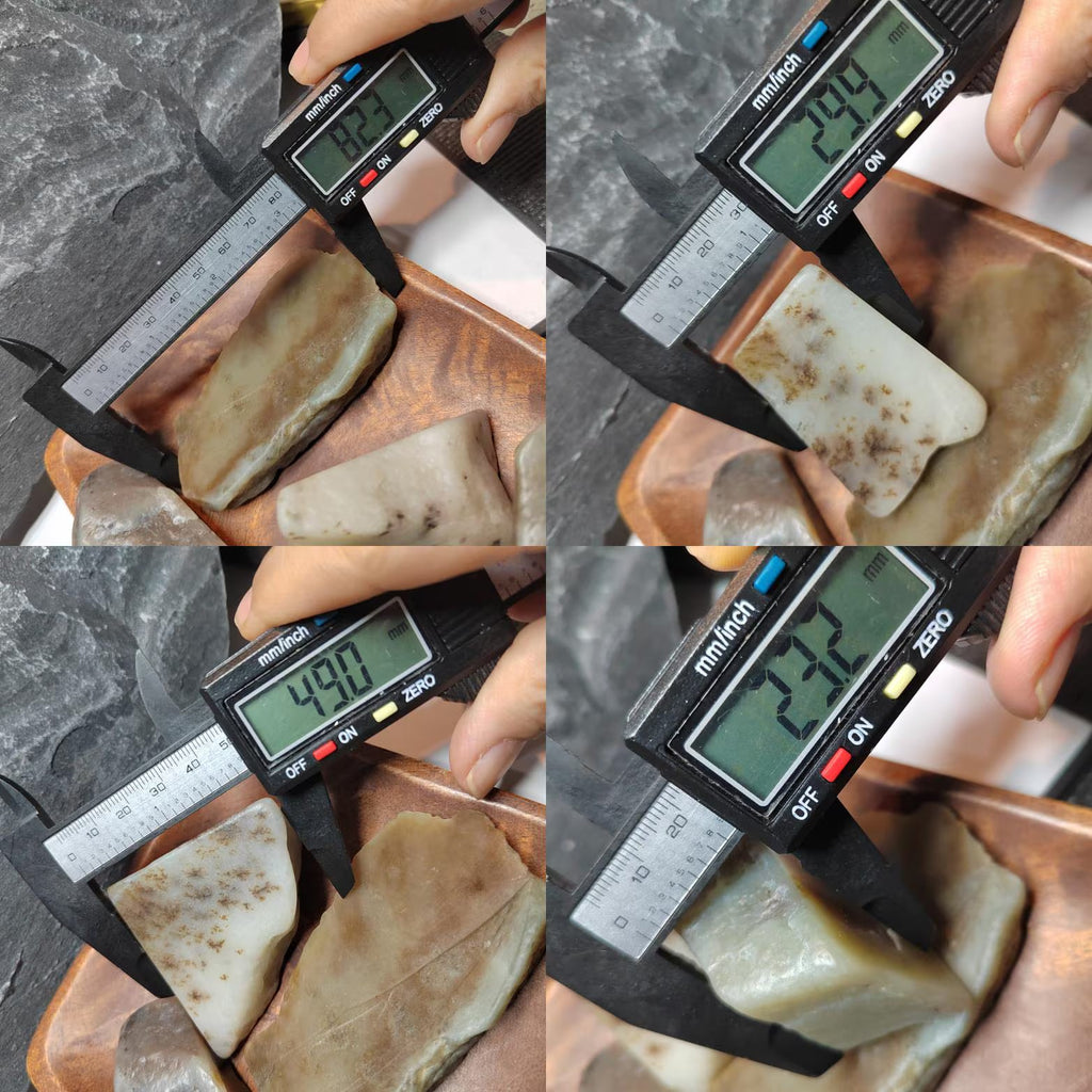 Natural DIY Nephrite Jade Raw Fragments · 476g Sugar Brown with Shuicao 花 Pattern | SL539 SL Precious