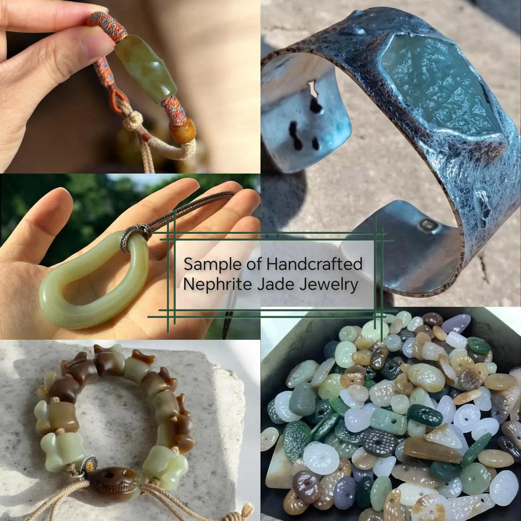 Natural DIY Nephrite Jade Raw Fragments · 443g Sugar Brown Tone | SL541 SL Precious