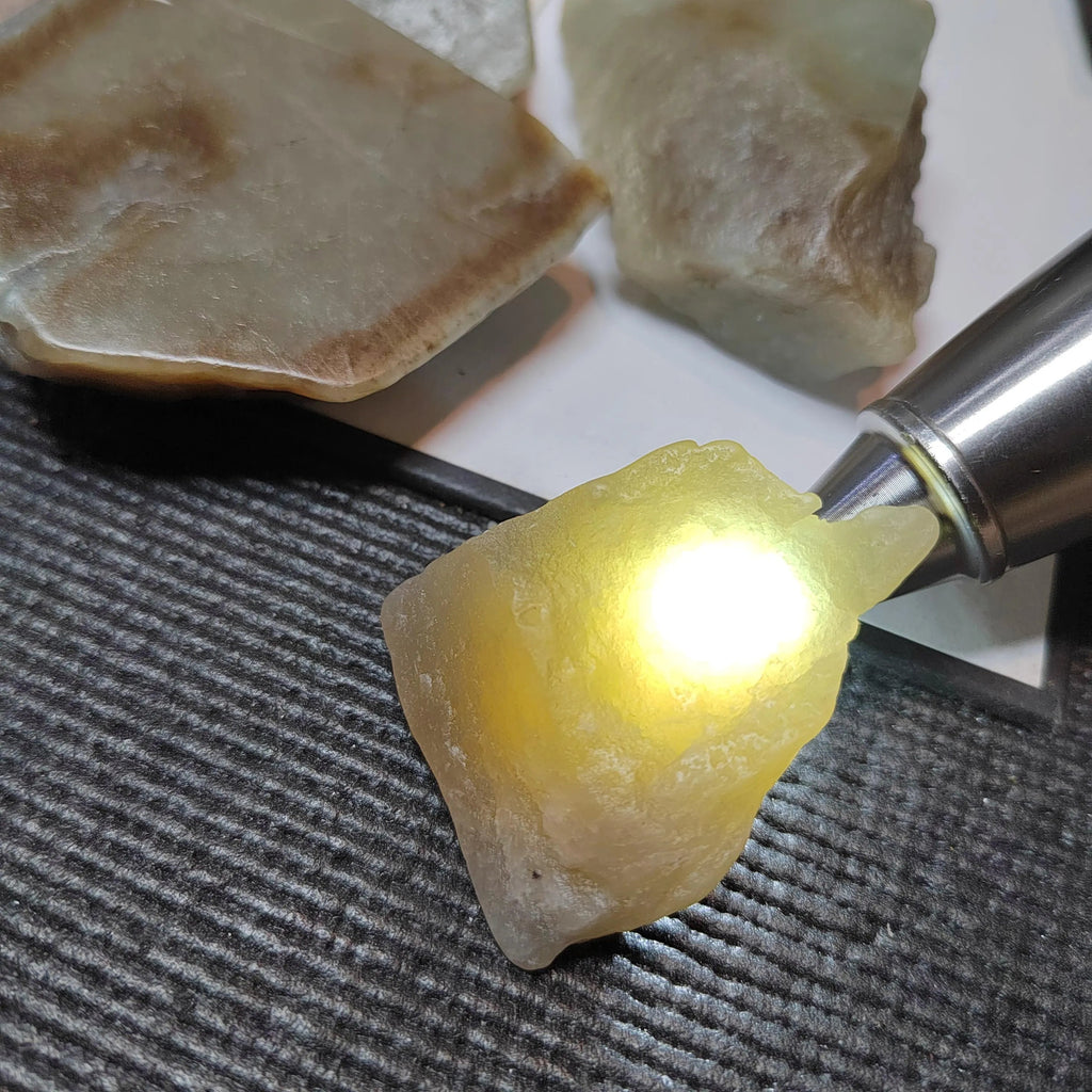 Natural DIY Nephrite Jade Raw Fragments · 443g Sugar Brown Tone | SL541 SL Precious