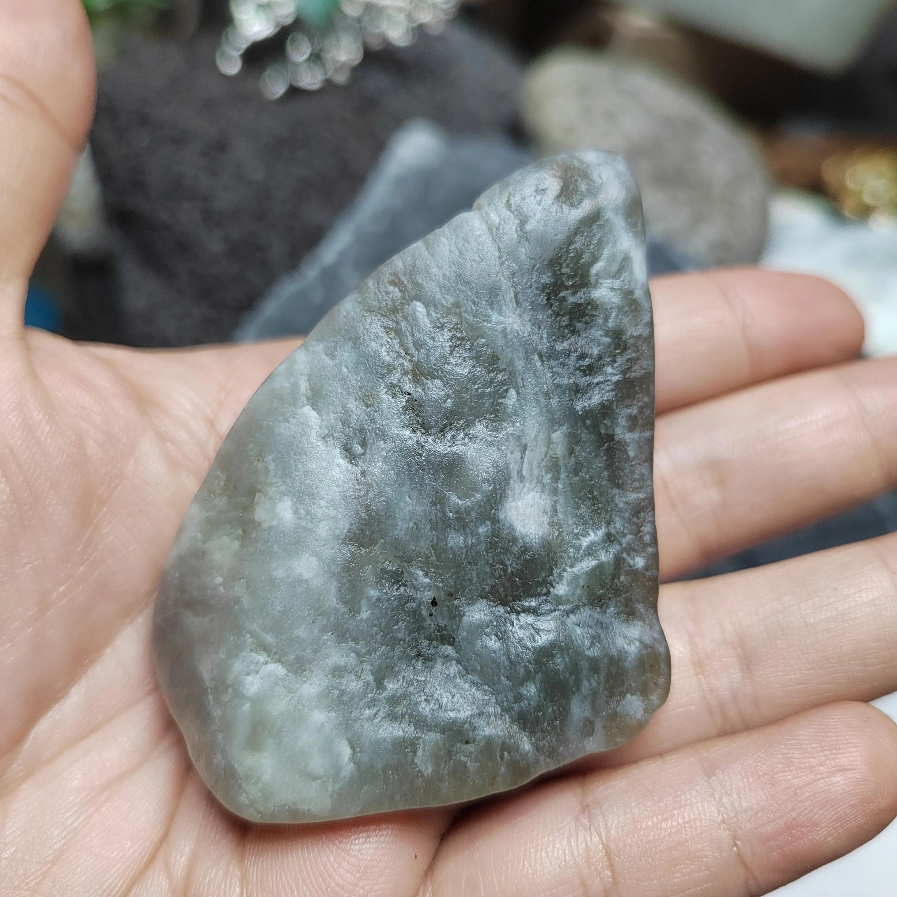 Natural DIY Nephrite Jade Raw Fragments · 467g Sugar Brown & Purple Smoke Mix | SL542 SL Precious