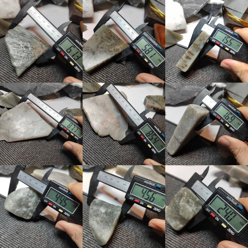 Natural DIY Nephrite Jade Raw Fragments · 467g Sugar Brown & Purple Smoke Mix | SL542 SL Precious