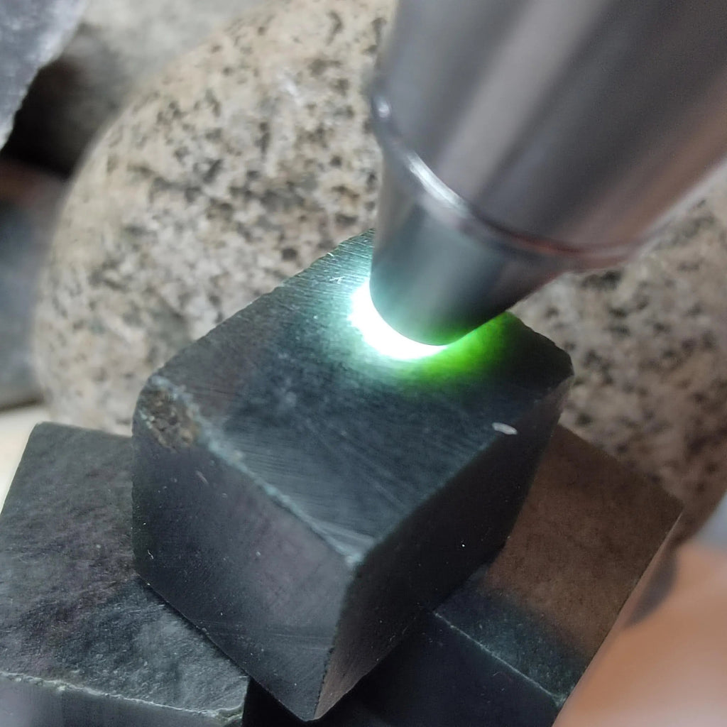 Natural DIY Nephrite Jade 半成品 Offcuts · 3 Bangles + 5 Squares · 368g Deep Green | SL544 SL Precious