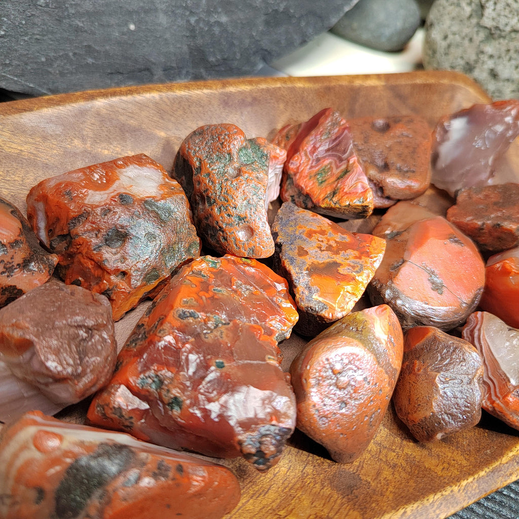 Rare Waxi Nanhong Agate Raw Stone & Offcuts · 436g · DIY Jewelry Material | SL545 SL Precious