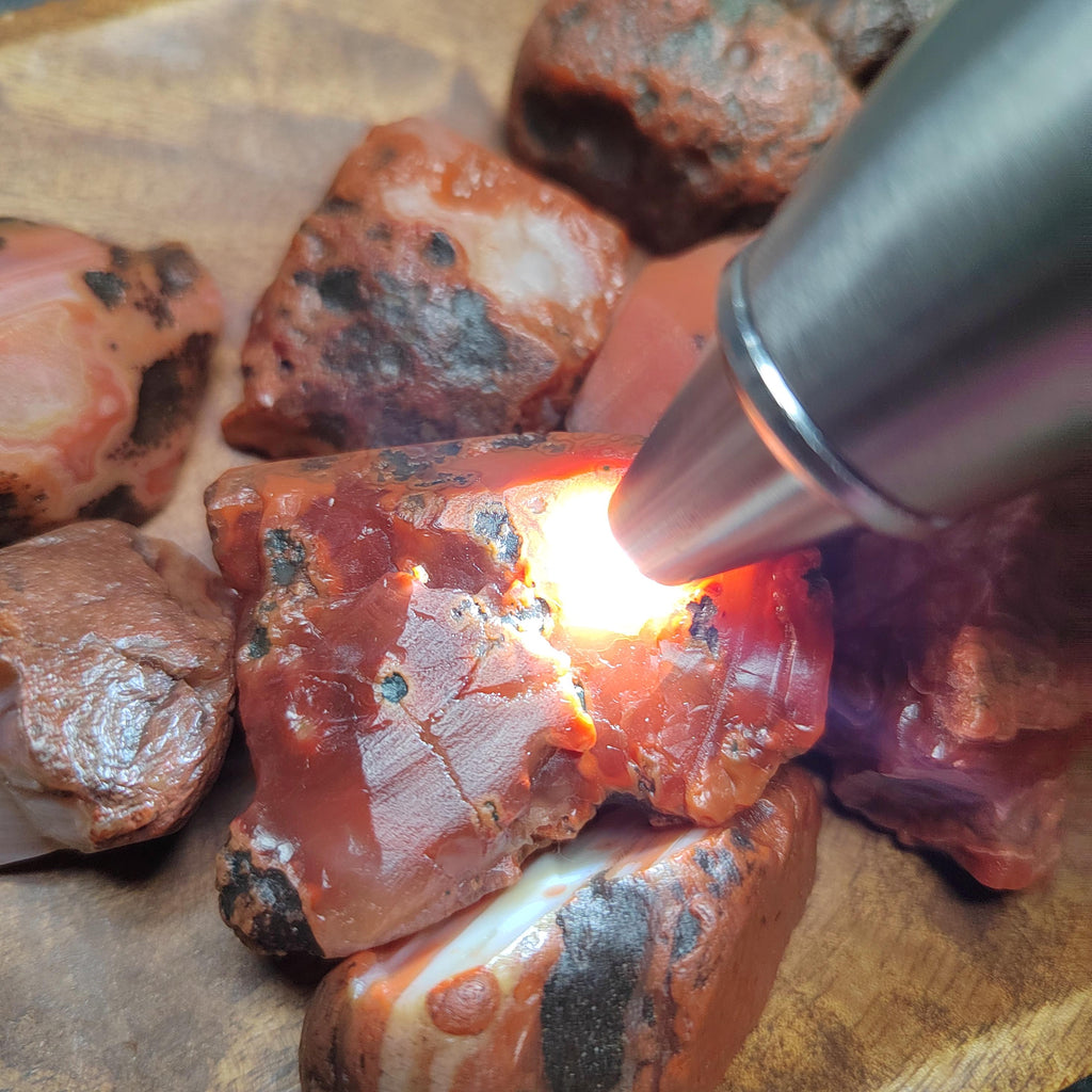 Rare Waxi Nanhong Agate Raw Stone & Offcuts · 436g · DIY Jewelry Material | SL545 SL Precious