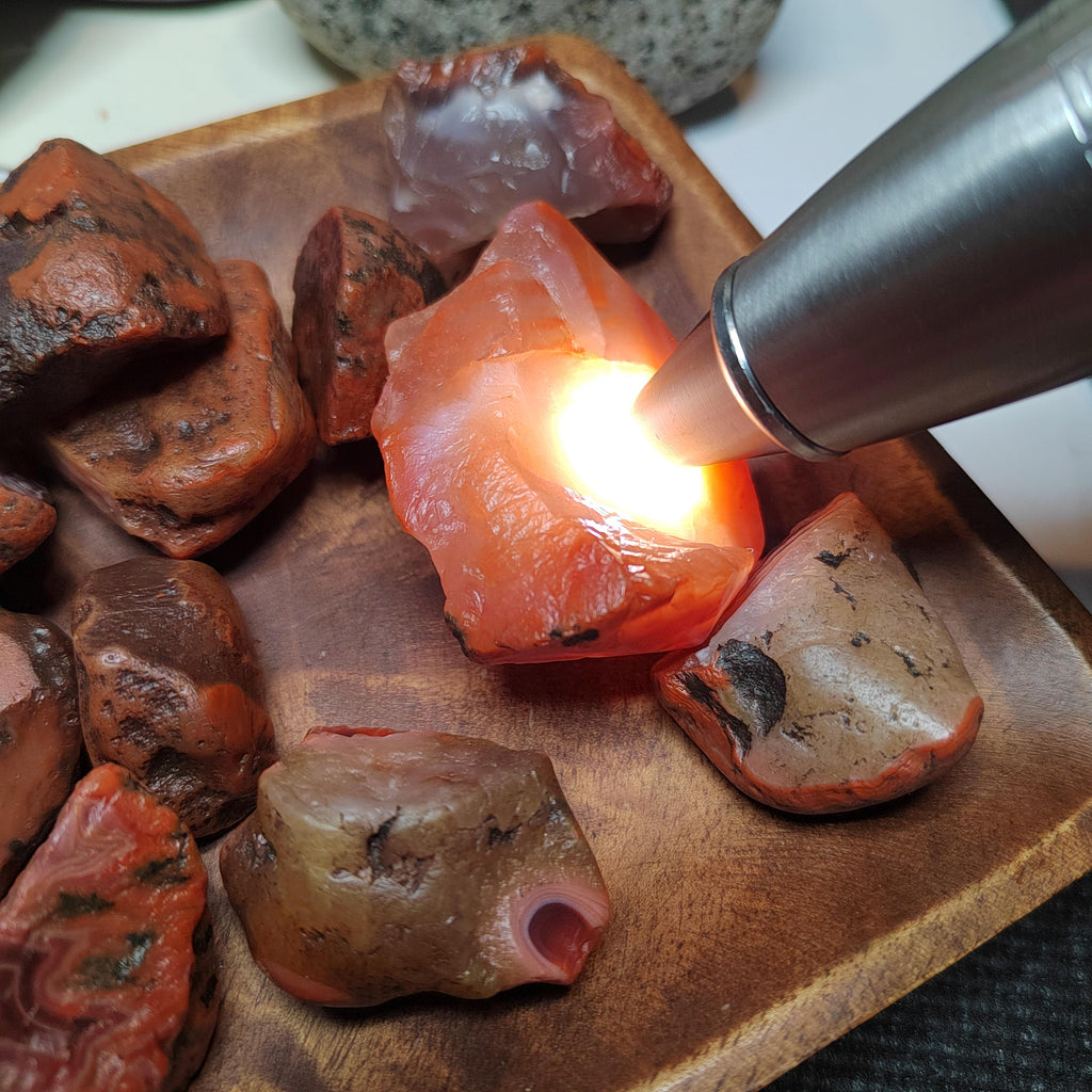 Rare Waxi Nanhong Agate Raw Stone & Offcuts · 436g · DIY Jewelry Material | SL545 SL Precious