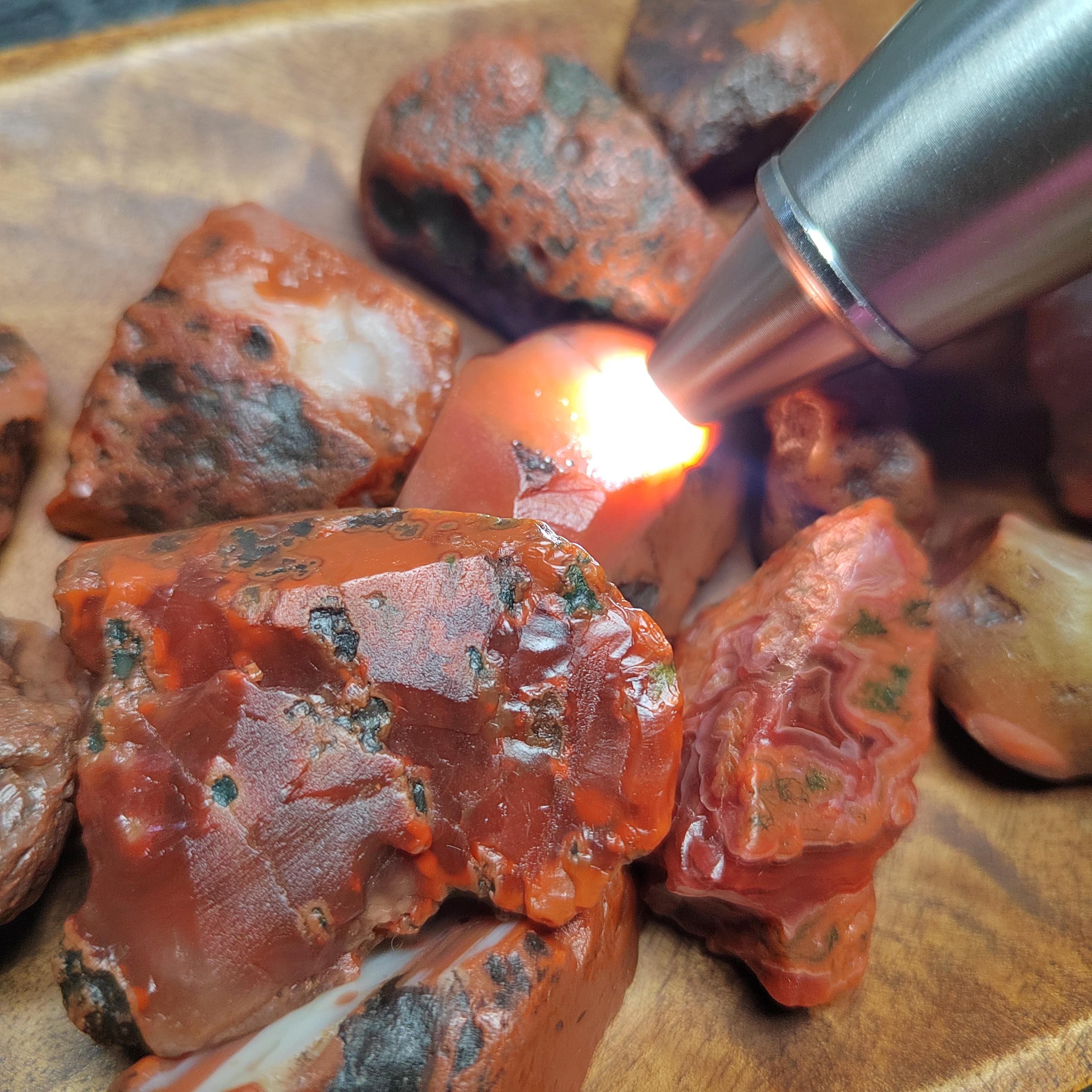 Rare Waxi Nanhong Agate Raw Stone & Offcuts · 436g · DIY Jewelry Material | SL545 SL Precious