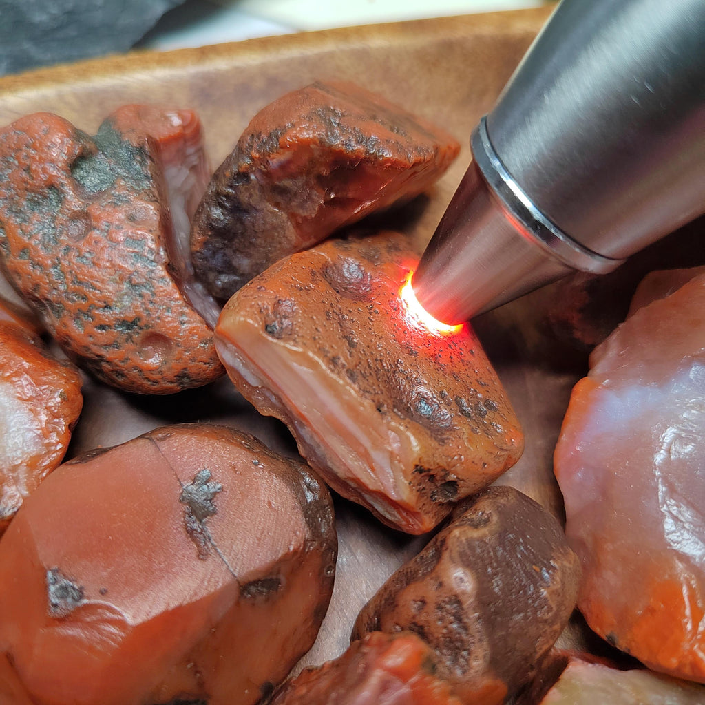 Rare Waxi Nanhong Agate Raw Stone & Offcuts · 436g · DIY Jewelry Material | SL545 SL Precious