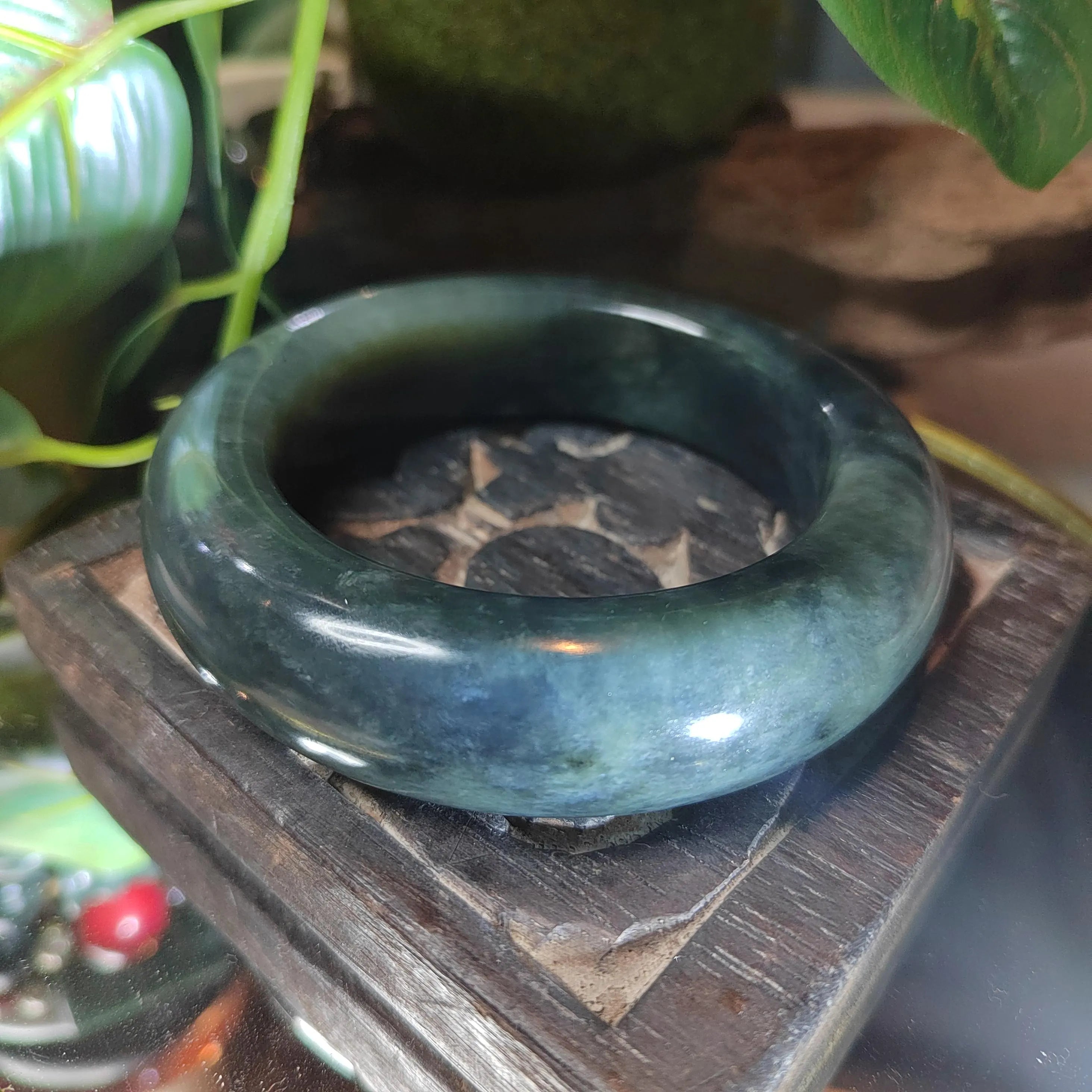 Certified Natural Xiuyan Jade Large Thick Collector’s Bangle | (60mm) SL176 SL Precious