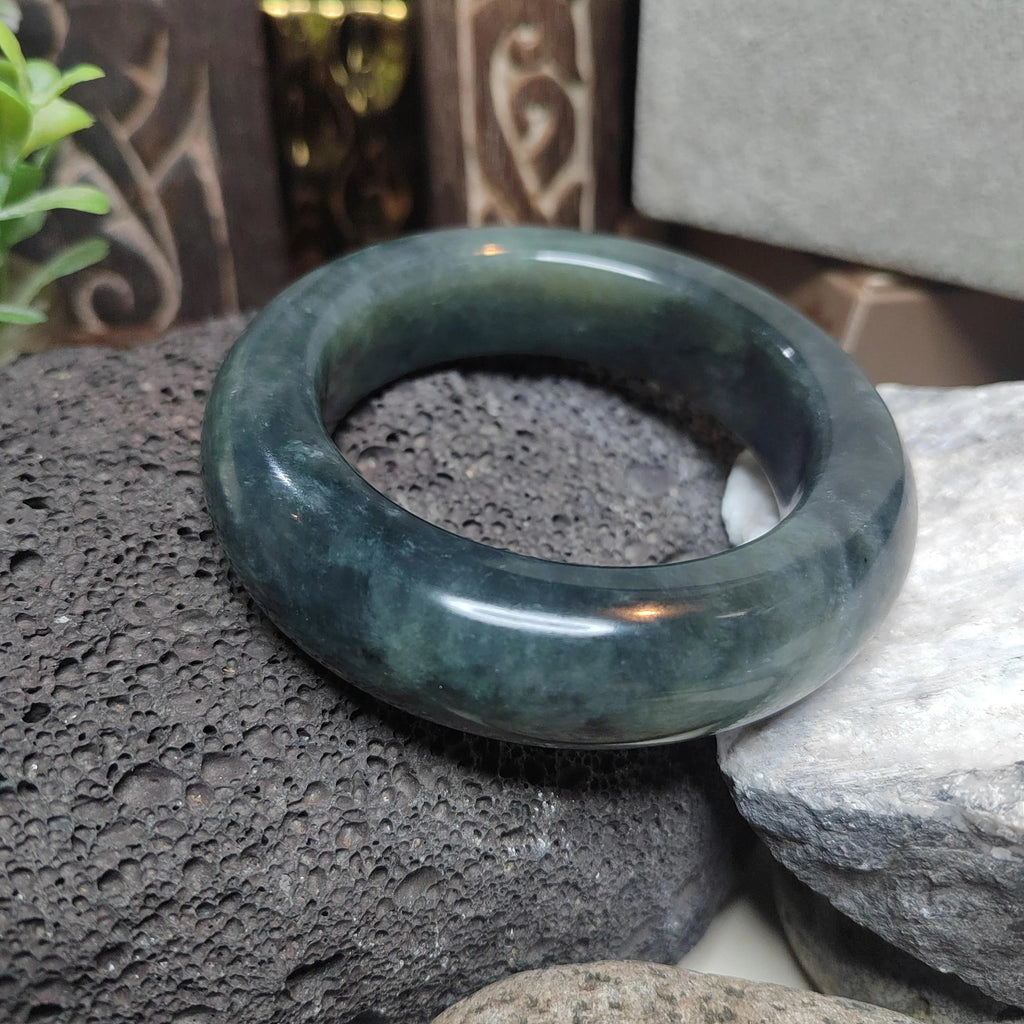 Certified Natural Xiuyan Jade Large Thick Collector’s Bangle | (60mm) SL176 SL Precious