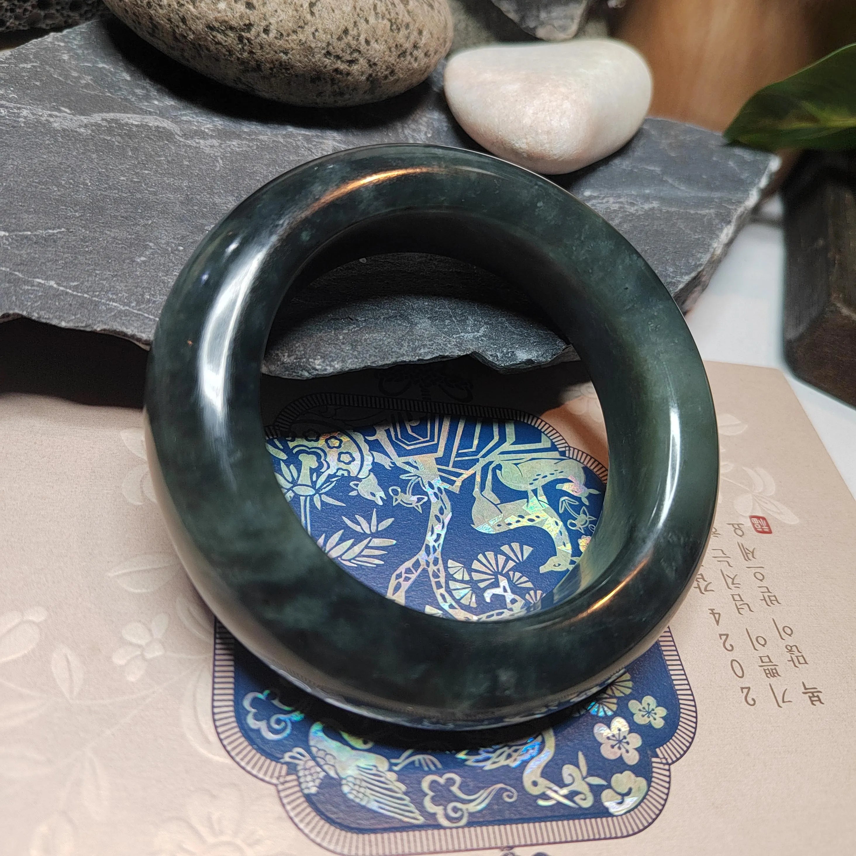 Certified Natural Xiuyan Jade Large Thick Collector’s Bangle | (60mm) SL176 SL Precious