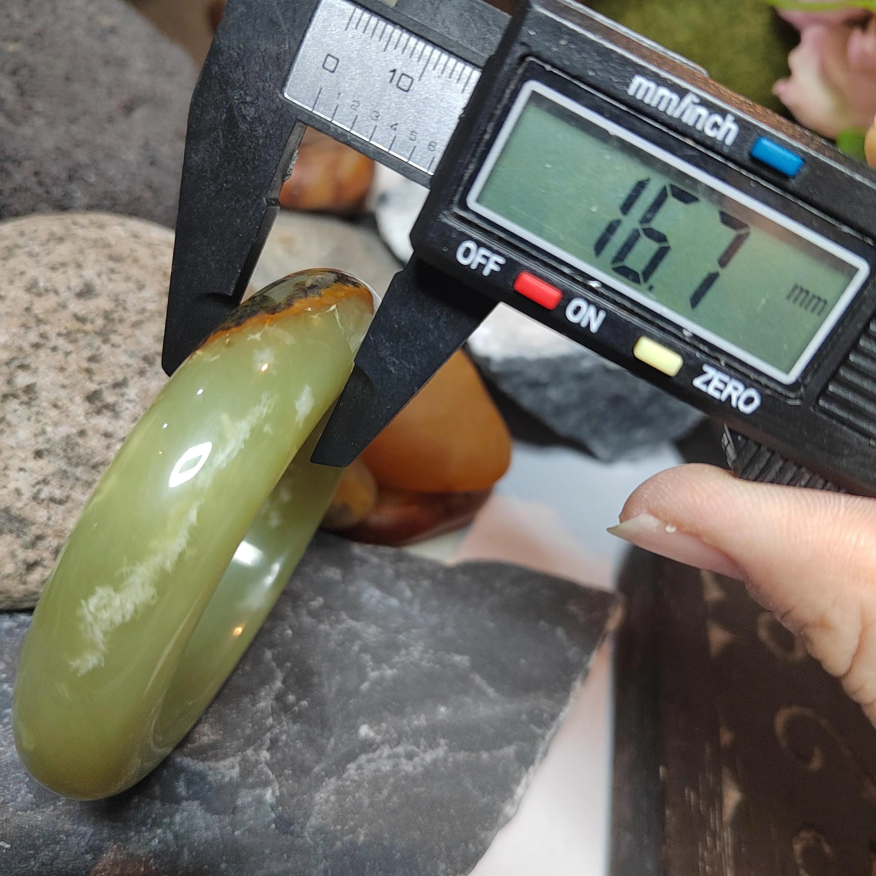 Certified Natural Xiuyan Jade Bangle | “Floating Flower & Natural Oil Painting Jade” 57.4mm SL551 SL Precious