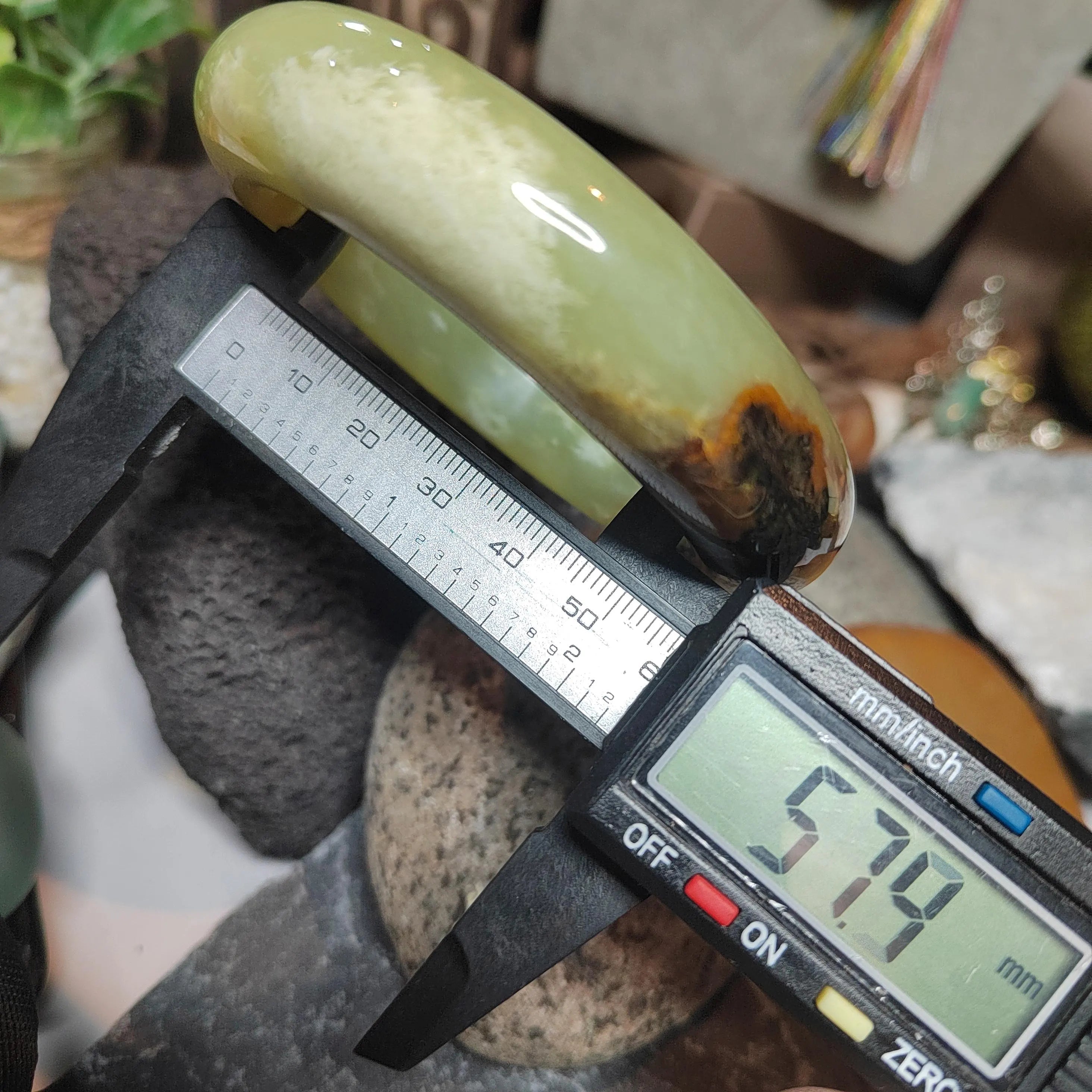 Certified Natural Xiuyan Jade Bangle | “Floating Flower & Natural Oil Painting Jade” 57.4mm SL551 SL Precious