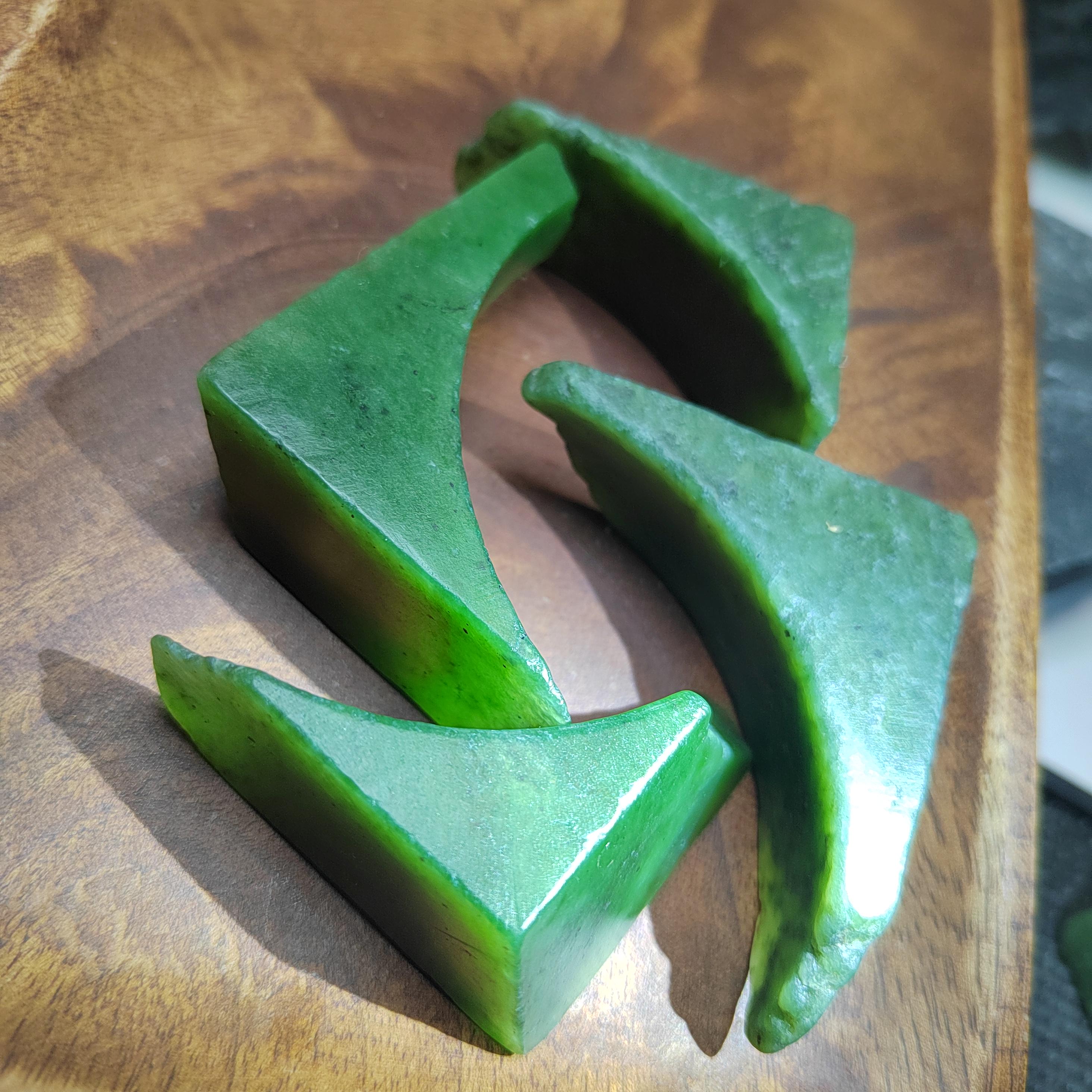 Premium DIY Nephrite Jade Raw Fragments · 446g Offcuts for Jewelry & Carving | SL534 SL Precious
