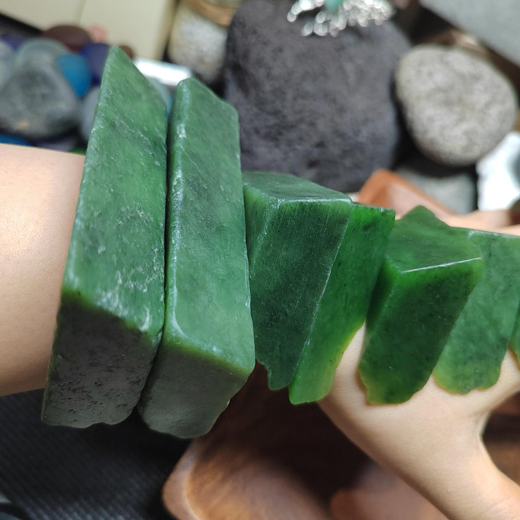 Premium DIY Nephrite Jade Raw Fragments · 446g Offcuts for Jewelry & Carving | SL534 SL Precious