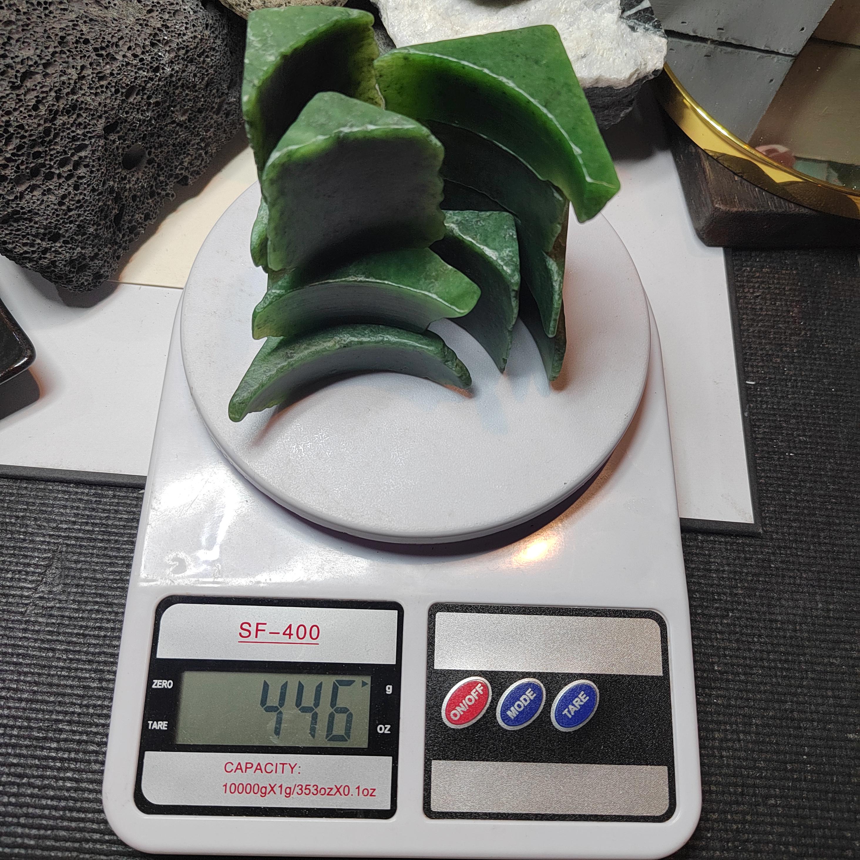 Premium DIY Nephrite Jade Raw Fragments · 446g Offcuts for Jewelry & Carving | SL534 SL Precious