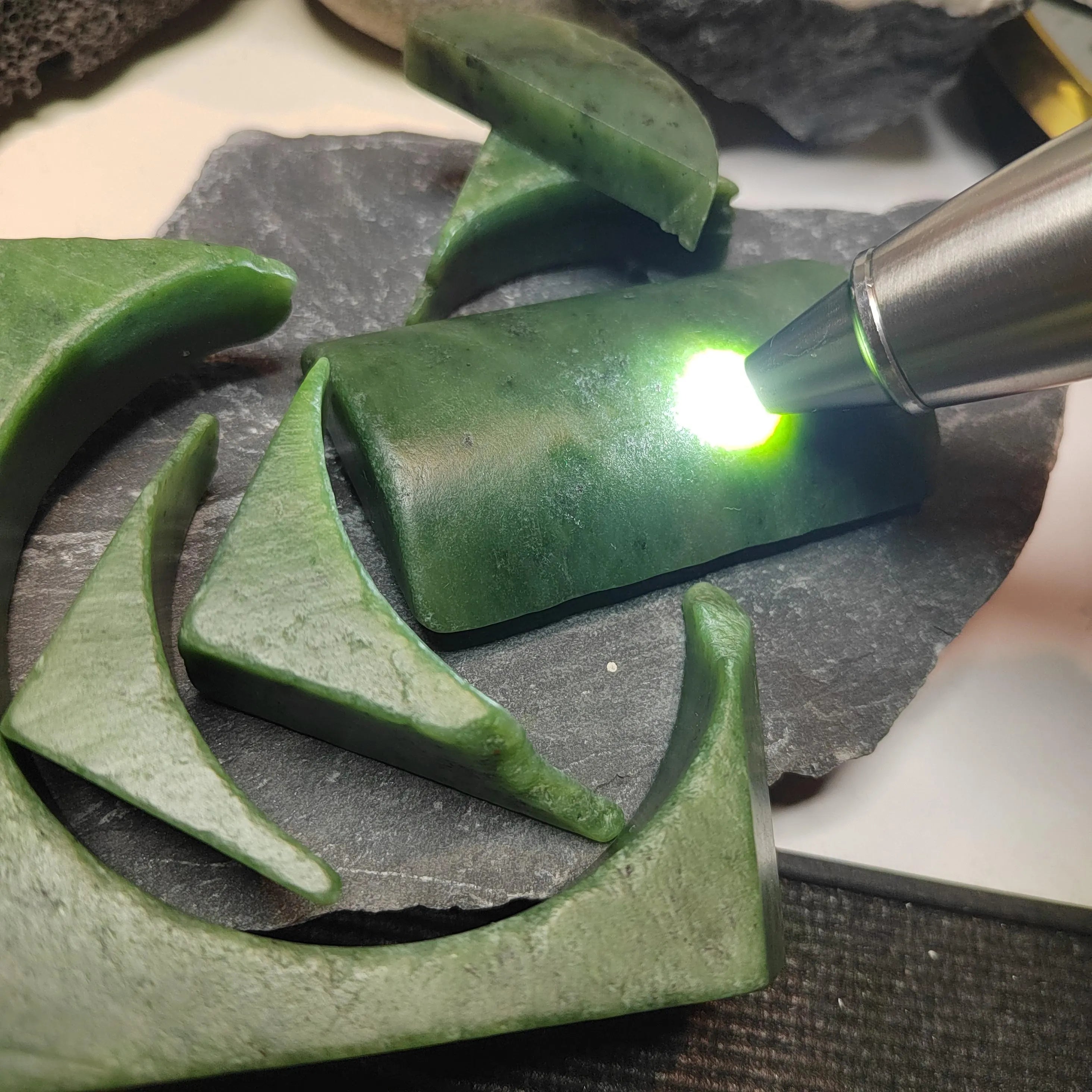 Nephrite Jade Raw Fragments • 442g Jewelry Making & Carving Offcuts SL535 SL Precious