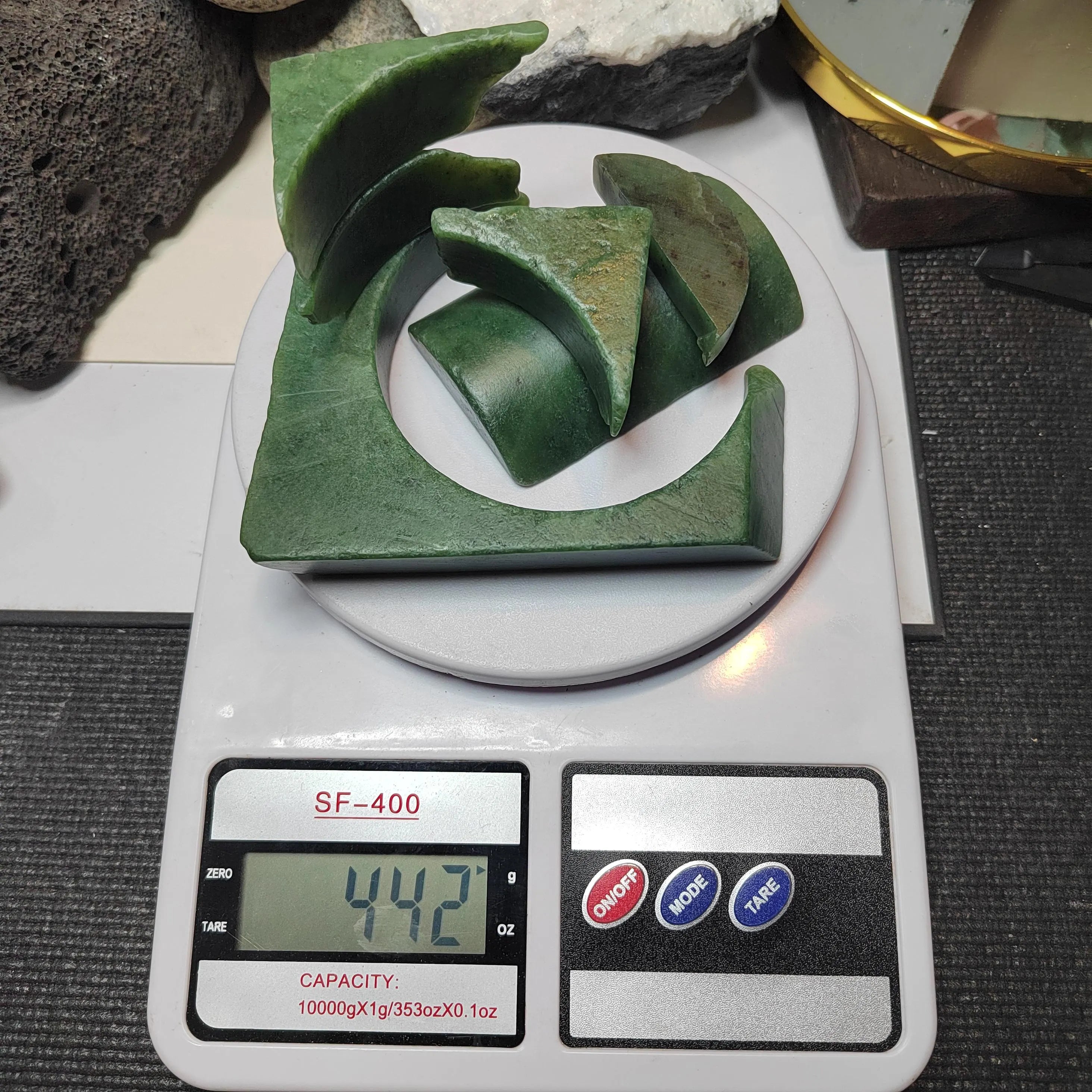 Nephrite Jade Raw Fragments • 442g Jewelry Making & Carving Offcuts SL535 SL Precious