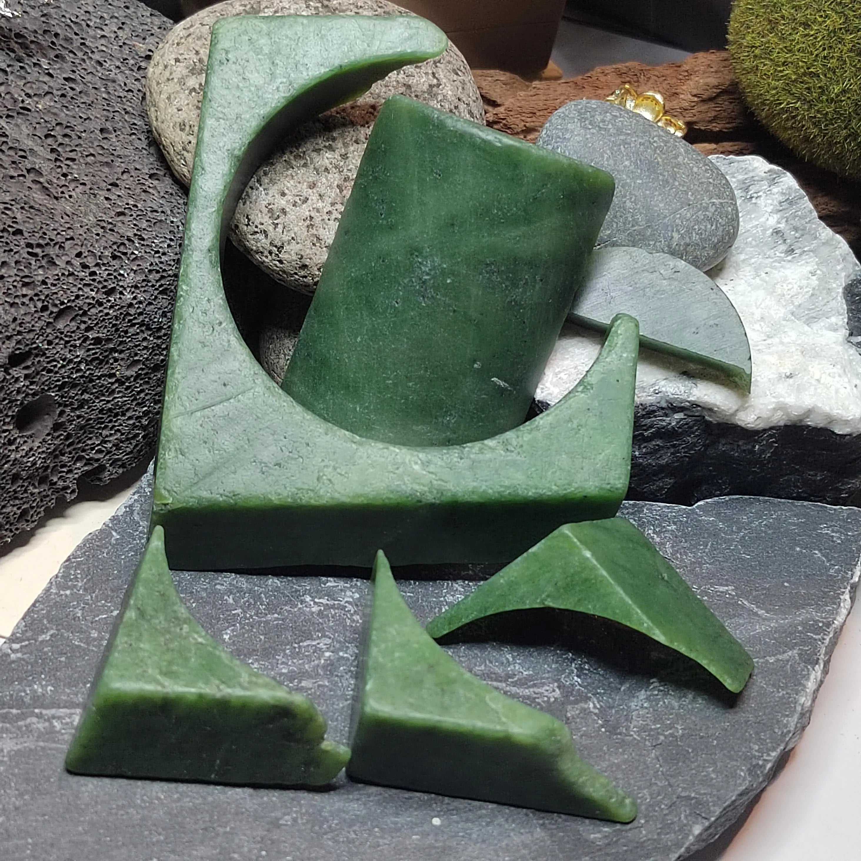 Nephrite Jade Raw Fragments • 442g Jewelry Making & Carving Offcuts SL535 SL Precious