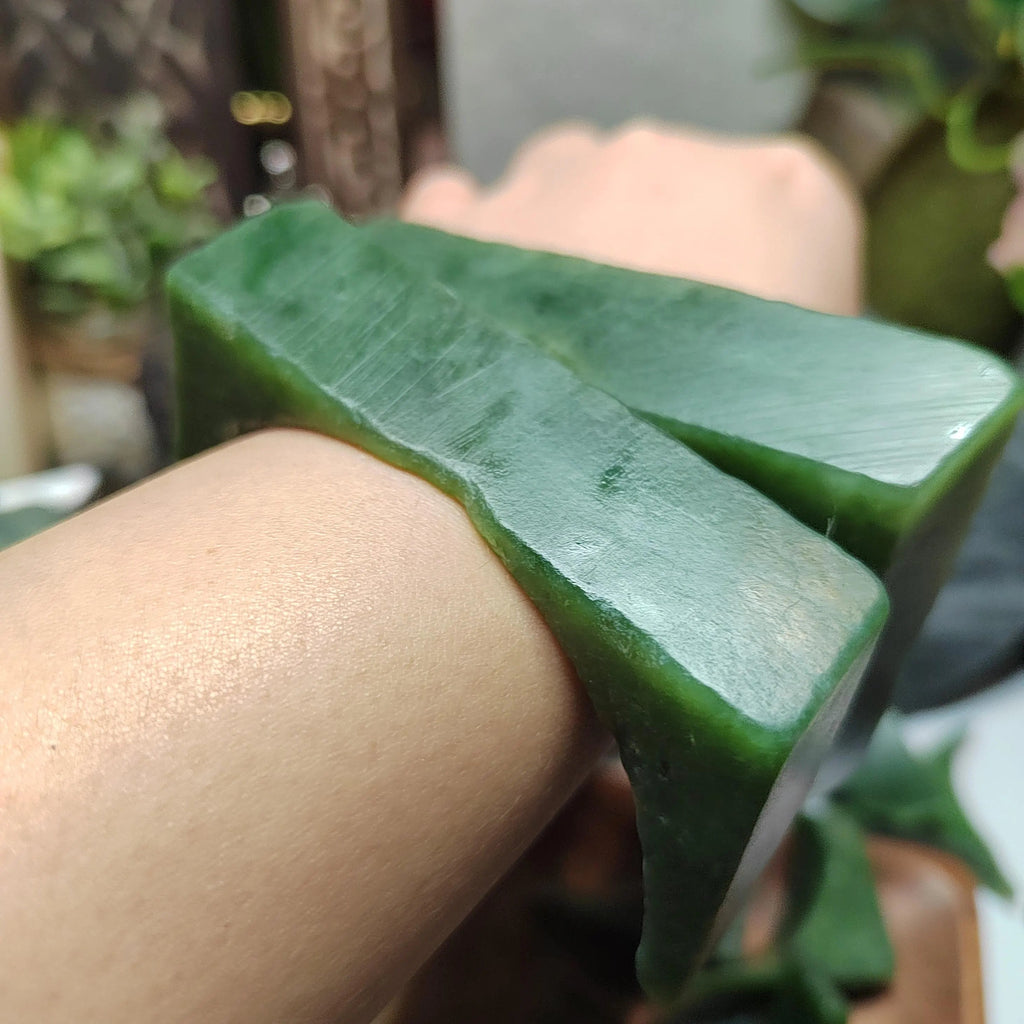 Natural DIY Green Nephrite Jade Raw Fragments · 446g Offcuts | SL538 SL Precious
