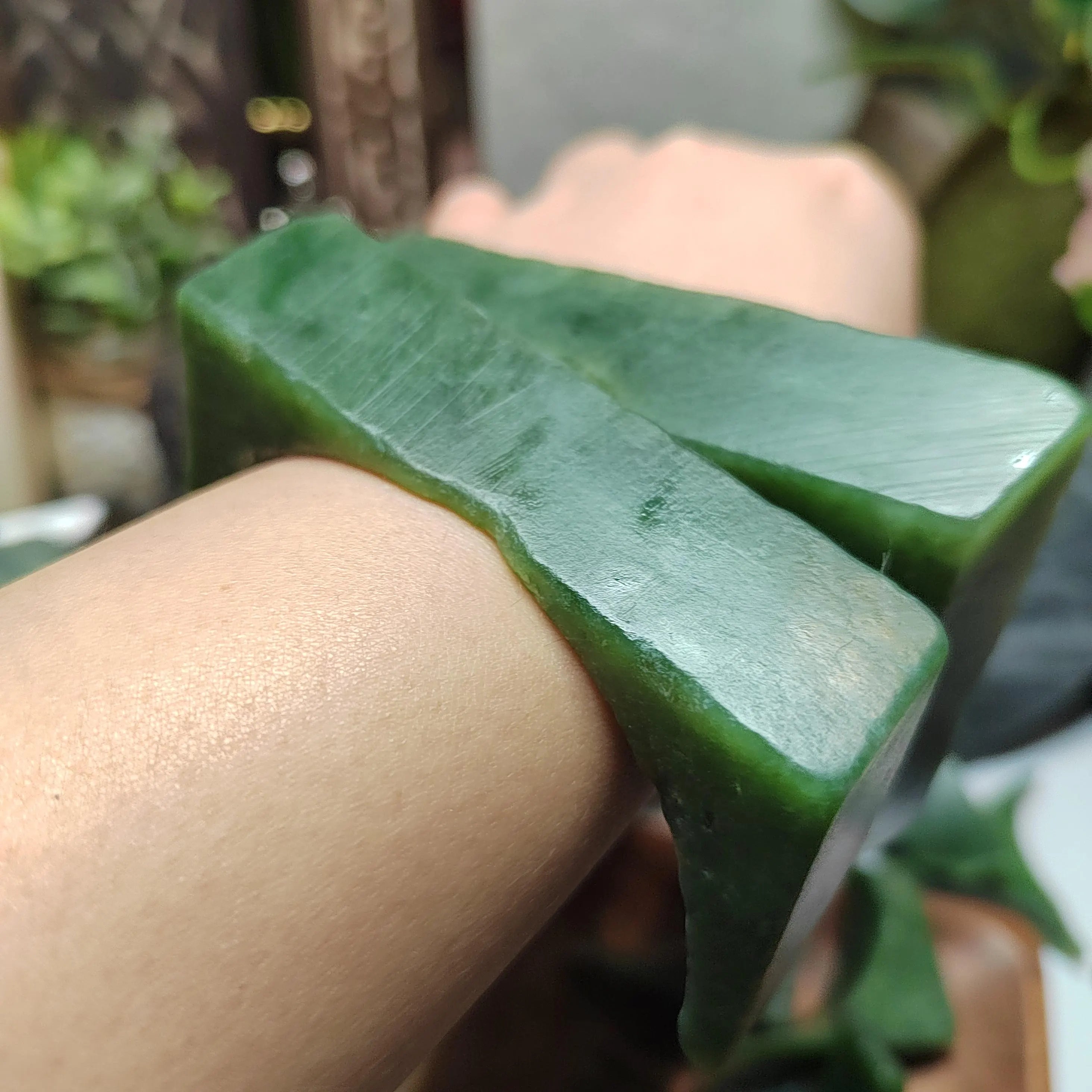 Natural DIY Green Nephrite Jade Raw Fragments · 446g Offcuts | SL538 SL Precious