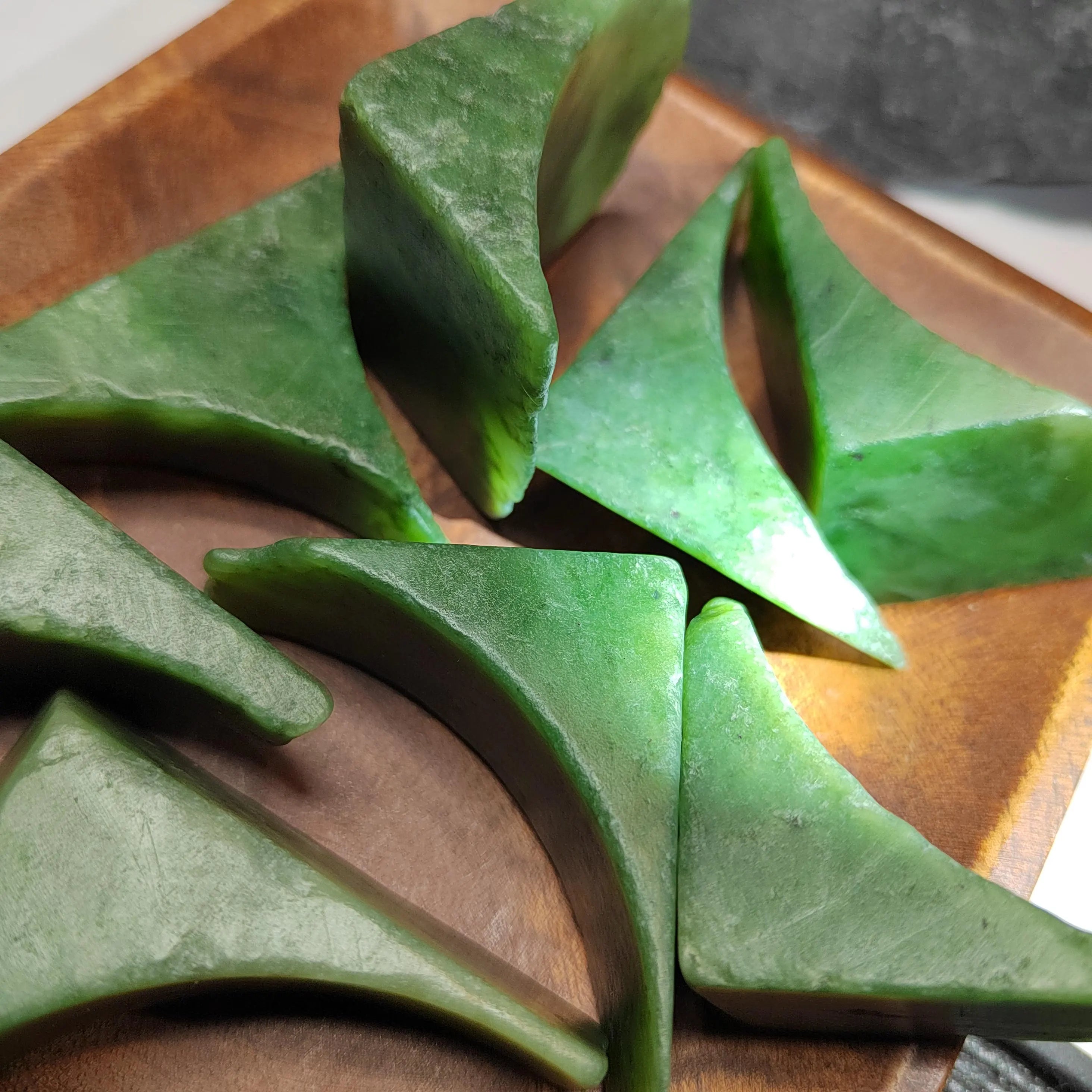 Natural DIY Green Nephrite Jade Raw Fragments · 446g Offcuts | SL538 SL Precious