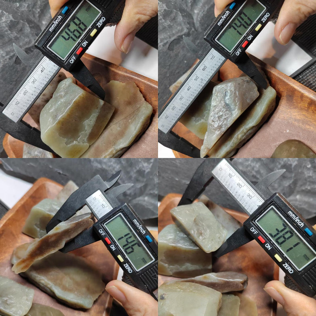Natural DIY Nephrite Jade Raw Fragments · 476g Sugar Brown with Shuicao 花 Pattern | SL539 SL Precious