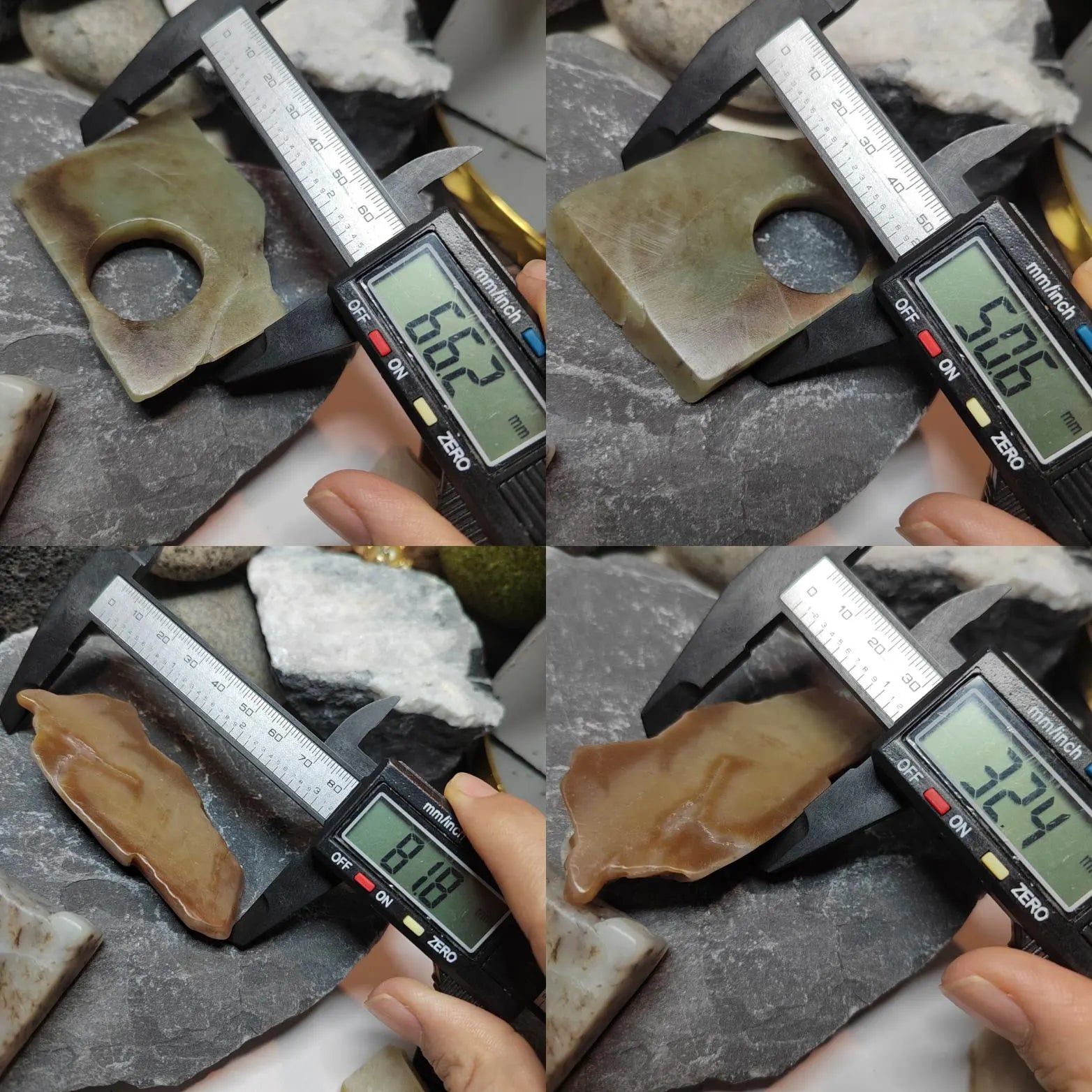 Natural DIY Nephrite Jade Raw Fragments · 485g Sugar Brown with Shuicao 花 Pattern | SL540 SL Precious