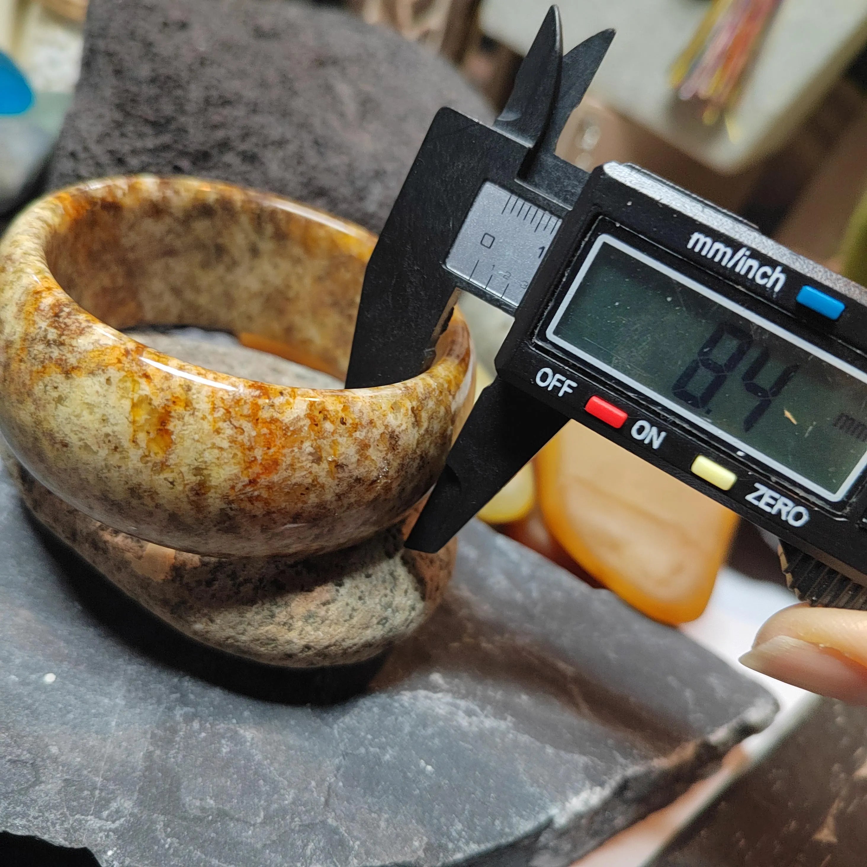 Certified Large Beautiful Natural Rustic Xiuyan Jade Bangle 57.2mm | SL555 SL Precious