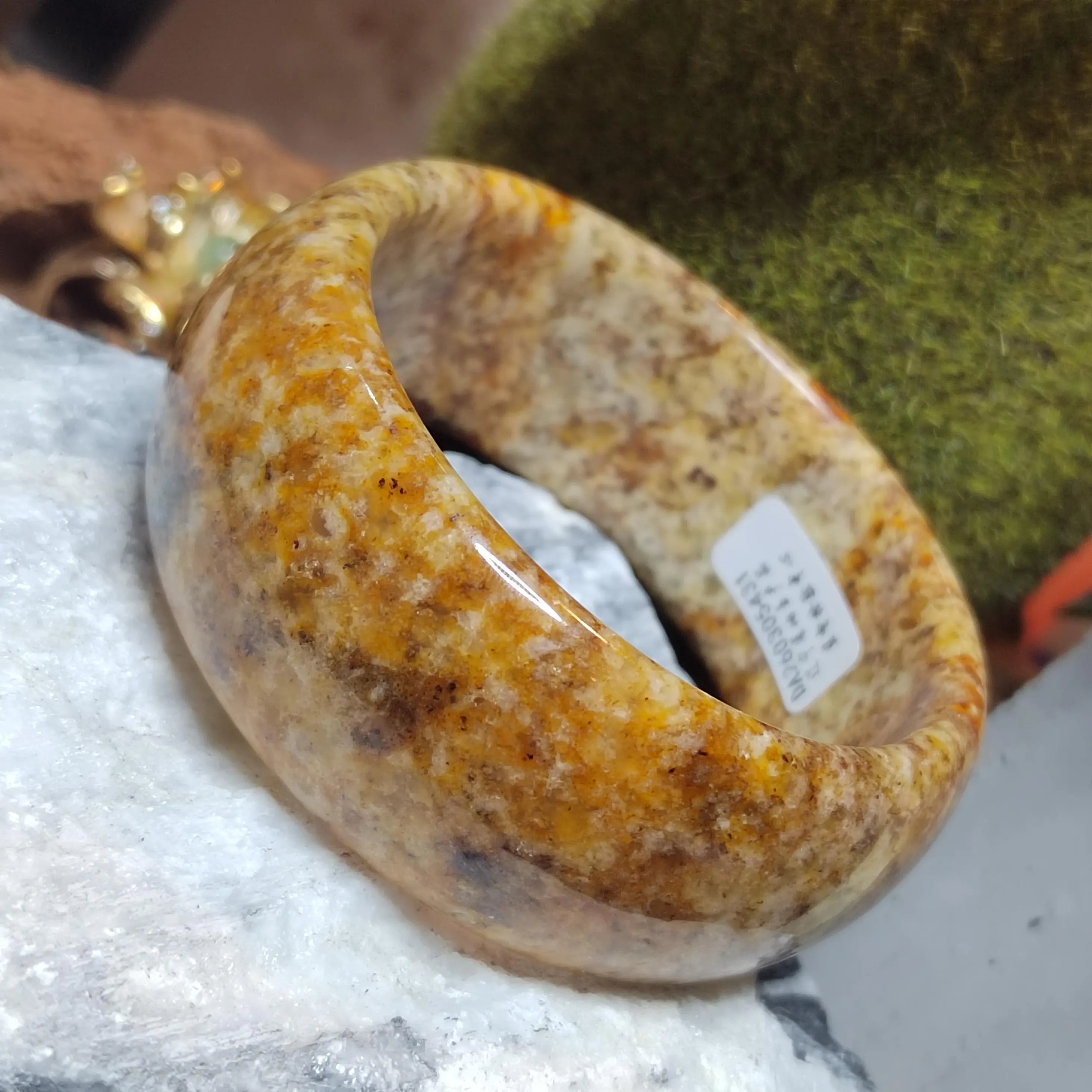 Certified Large Beautiful Natural Rustic Xiuyan Jade Bangle 57.2mm | SL555 SL Precious