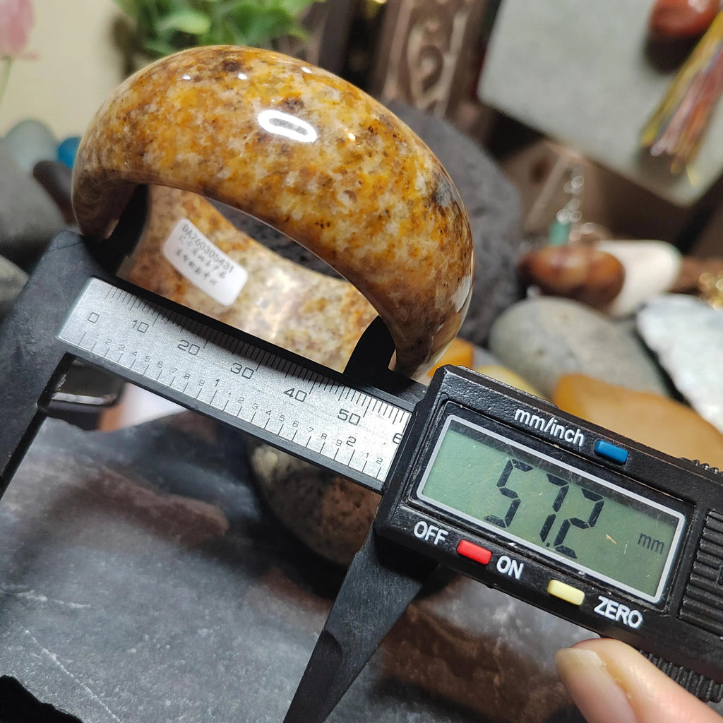 Certified Large Beautiful Natural Rustic Xiuyan Jade Bangle 57.2mm | SL555 SL Precious