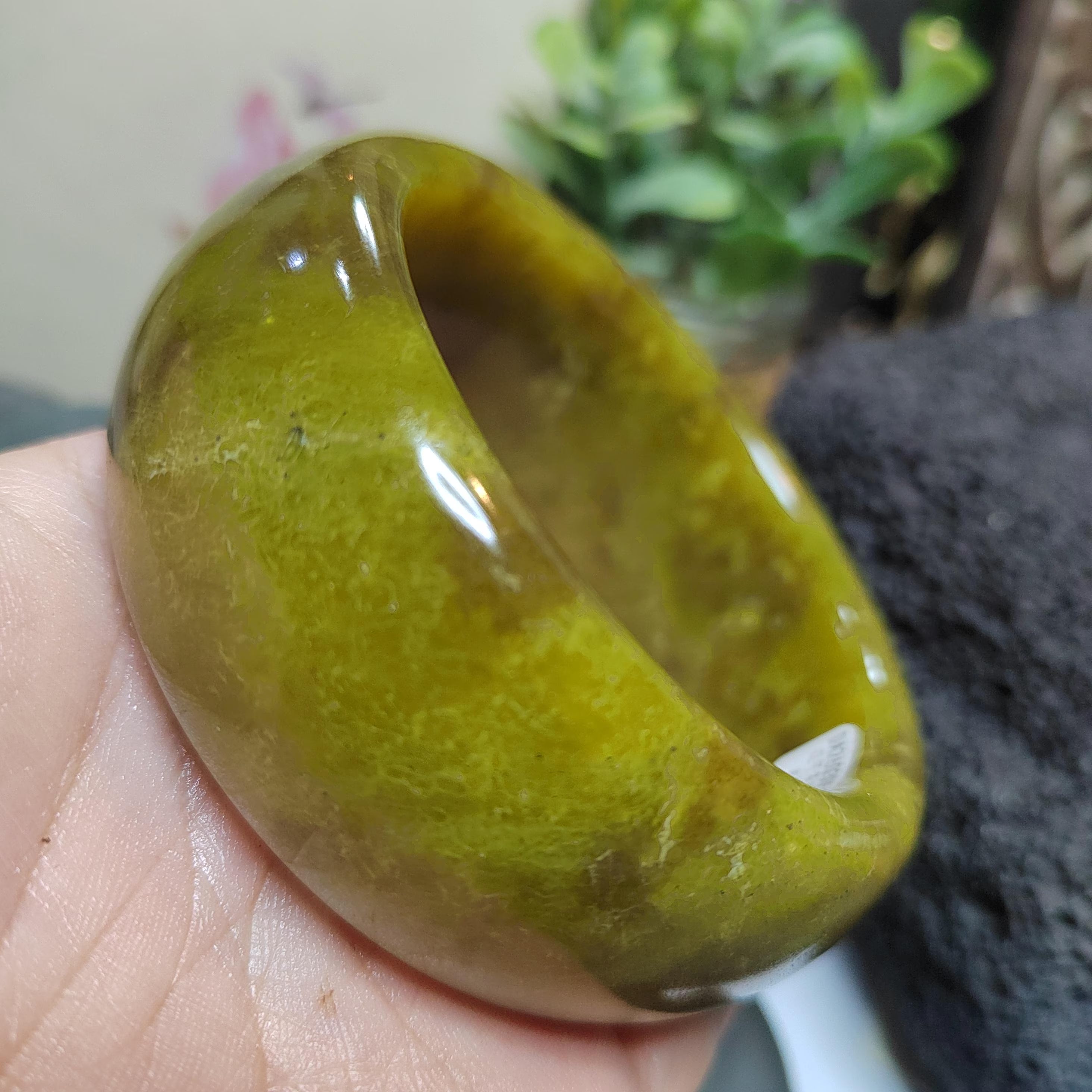 Certified Lemon Yellow Floating Flower Natural Xiuyan Jade Bangle 58.9mm Inner | SL556 SL Precious