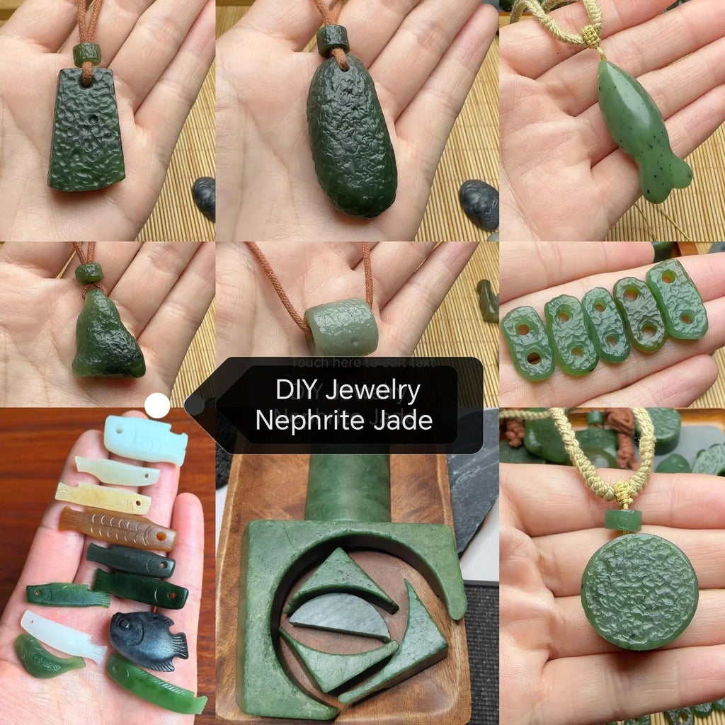 Nephrite Jade Raw Fragments • 442g Jewelry Making & Carving Offcuts SL535 SL Precious