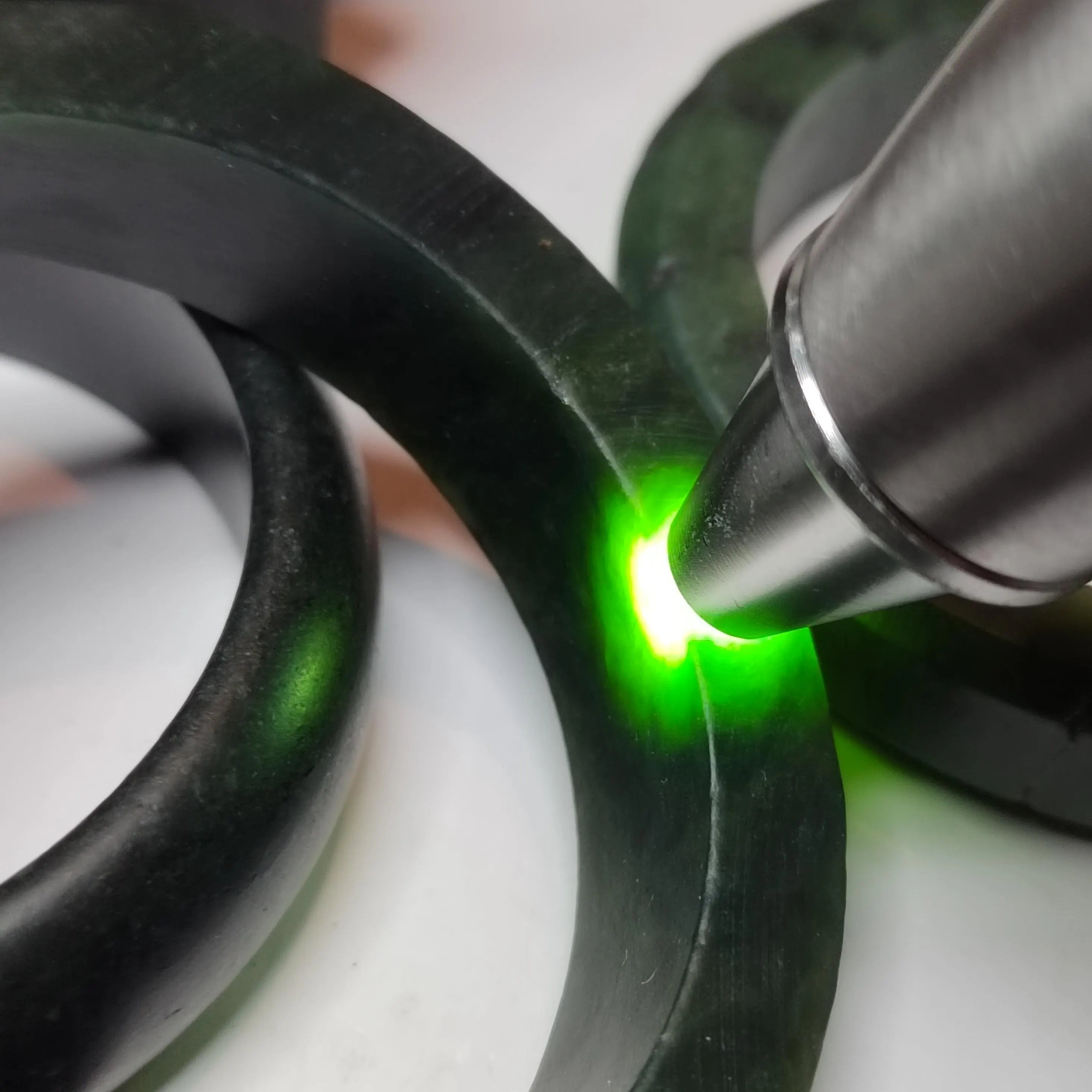 Natural DIY Nephrite Jade 半成品 Offcuts · 3 Bangles + 5 Squares · 368g Deep Green | SL544 SL Precious