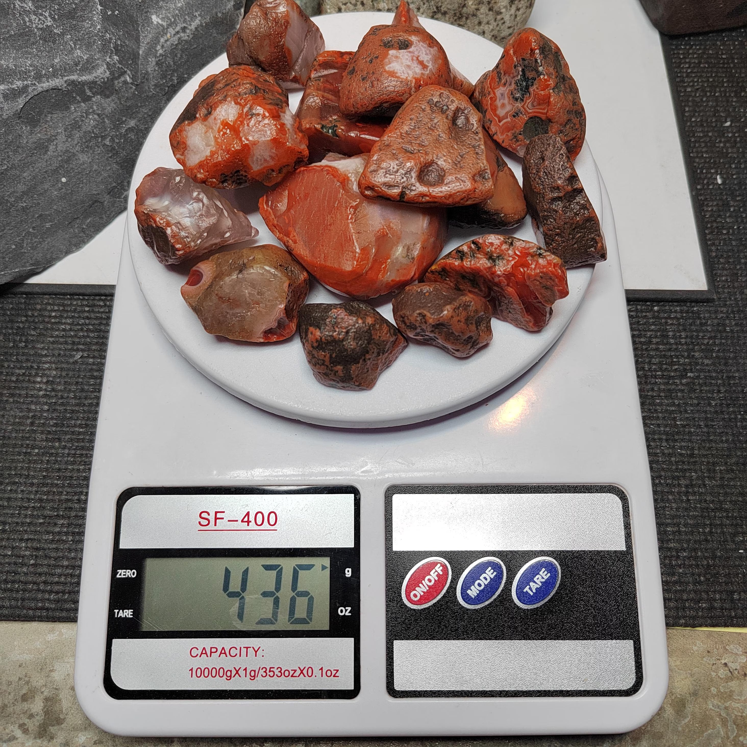 Rare Waxi Nanhong Agate Raw Stone & Offcuts · 436g · DIY Jewelry Material | SL545 SL Precious