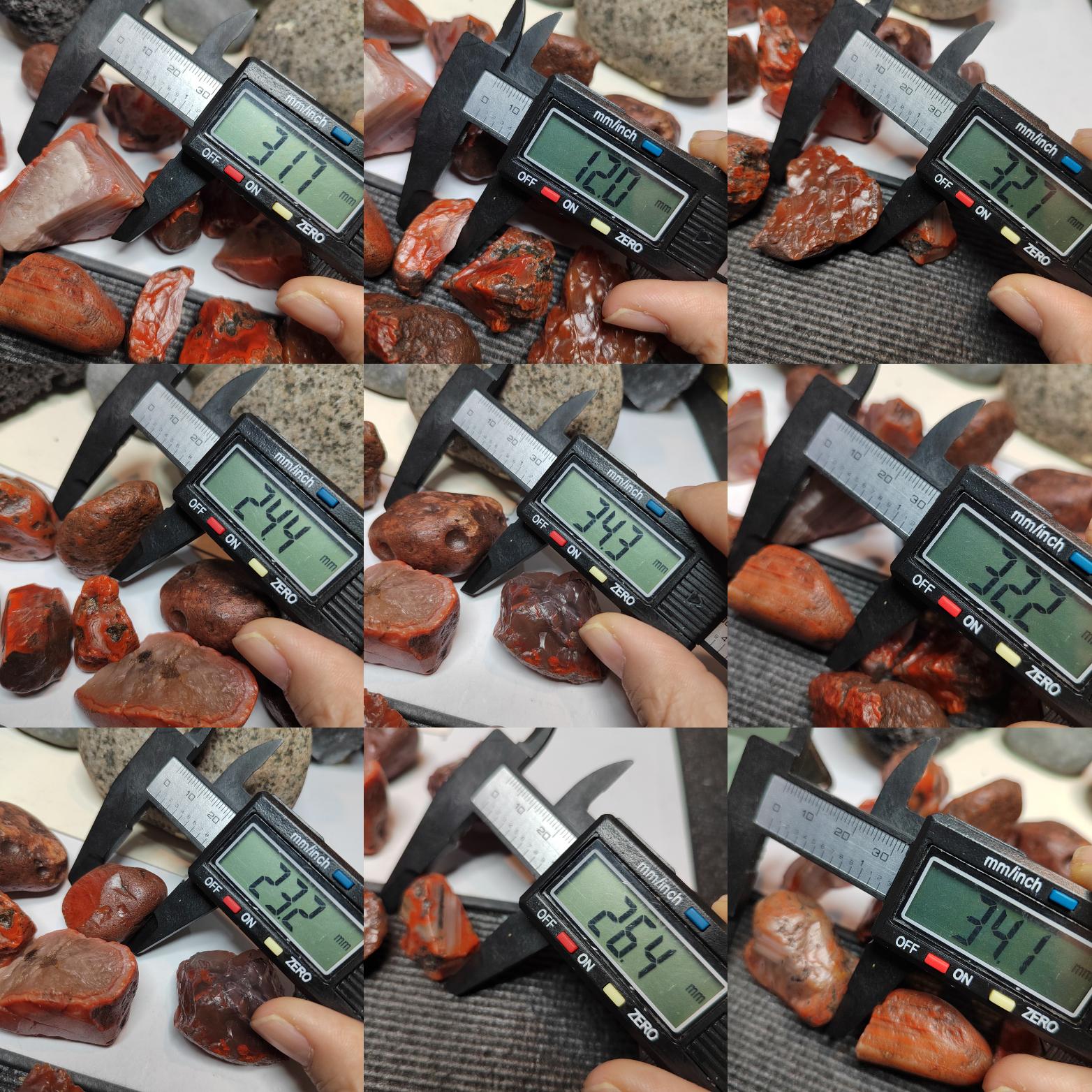 Rare Waxi Nanhong Agate Raw Stones · 427g · 17pcs Natural Uneven Cut | SL546 SL Precious
