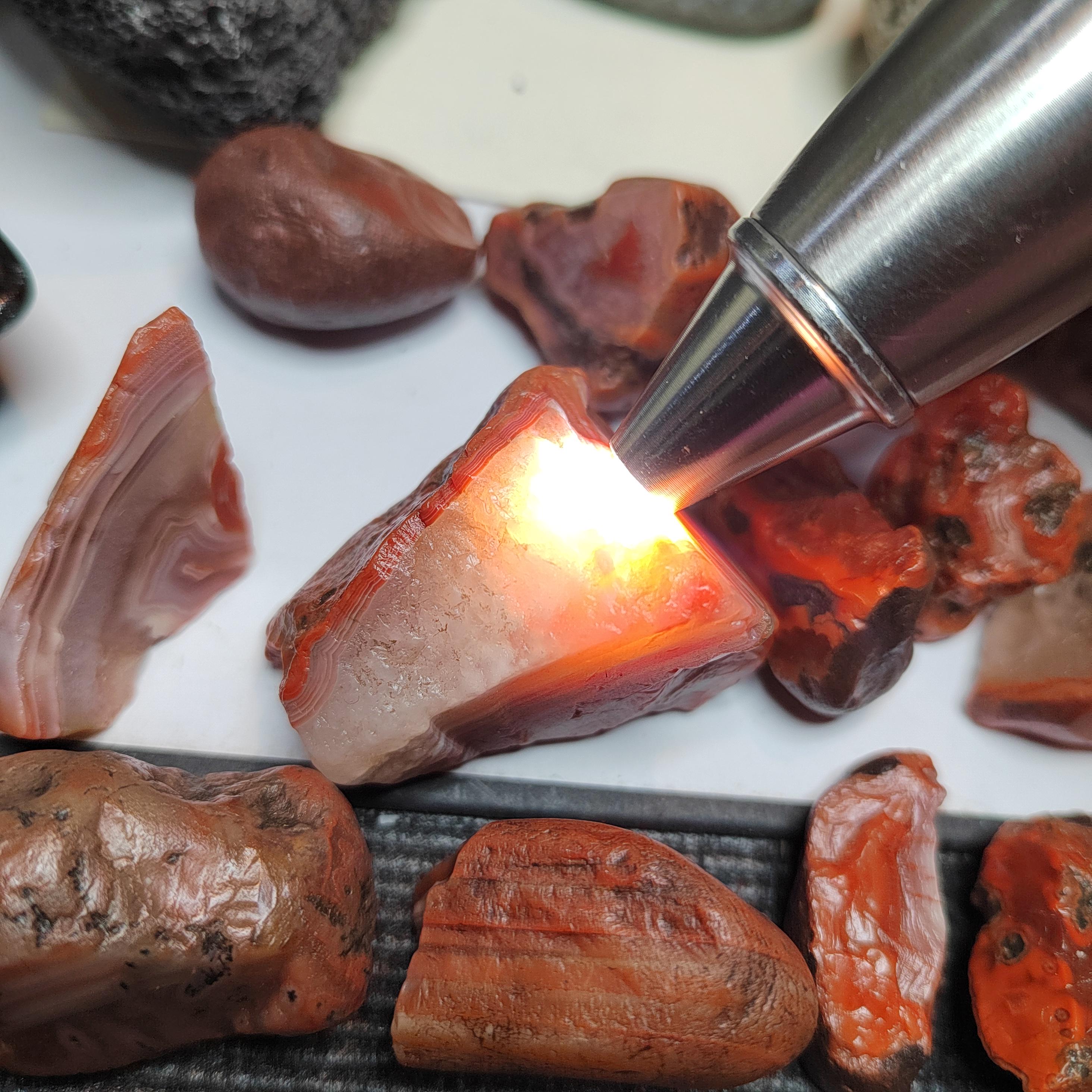 Rare Waxi Nanhong Agate Raw Stones · 427g · 17pcs Natural Uneven Cut | SL546 SL Precious