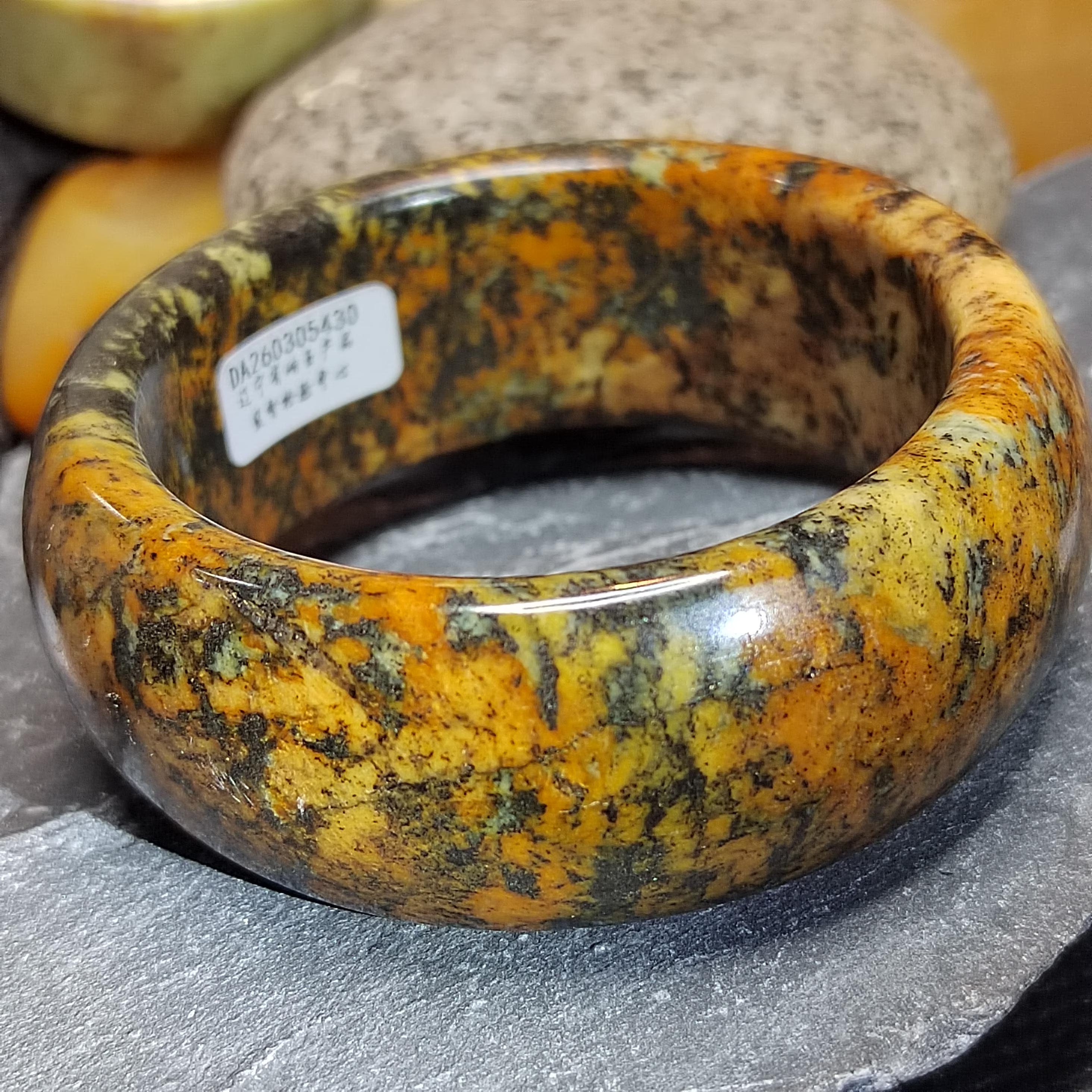 Certified Natural Xiuyan Jade Bangle 59.6mm | Ink‑Wash Harmony SL559 SL Precious