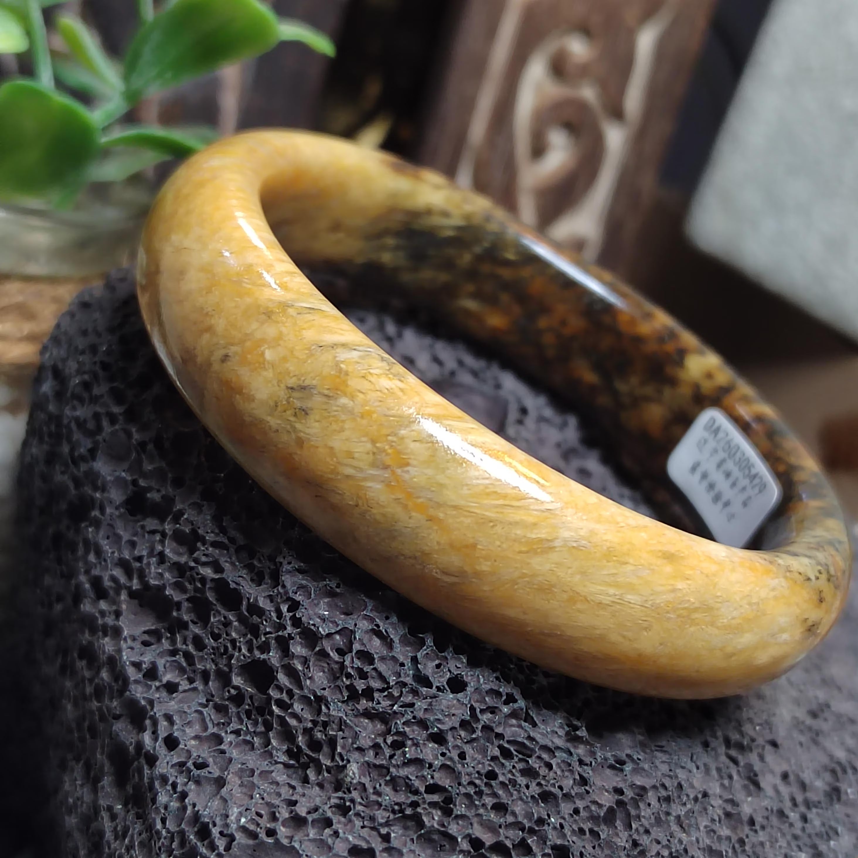 Certified Natural Xiuyan Jade Bangle 64.4mm Unisex SL562 SL Precious