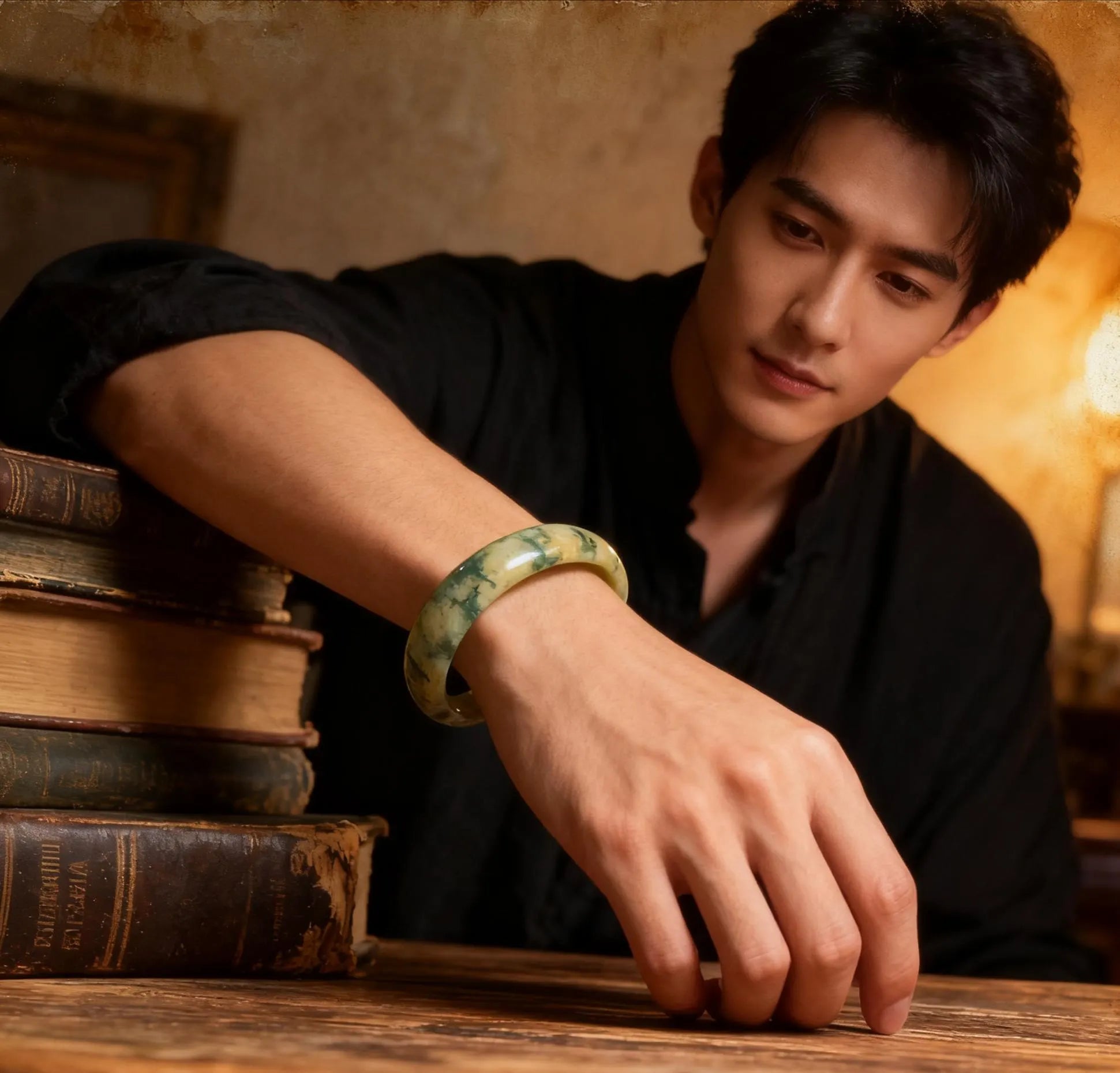 Certified Natural Xiuyan Jade Bangle “Tiger-Stripe Harmony” | Inner 64mm SL563 SL Precious