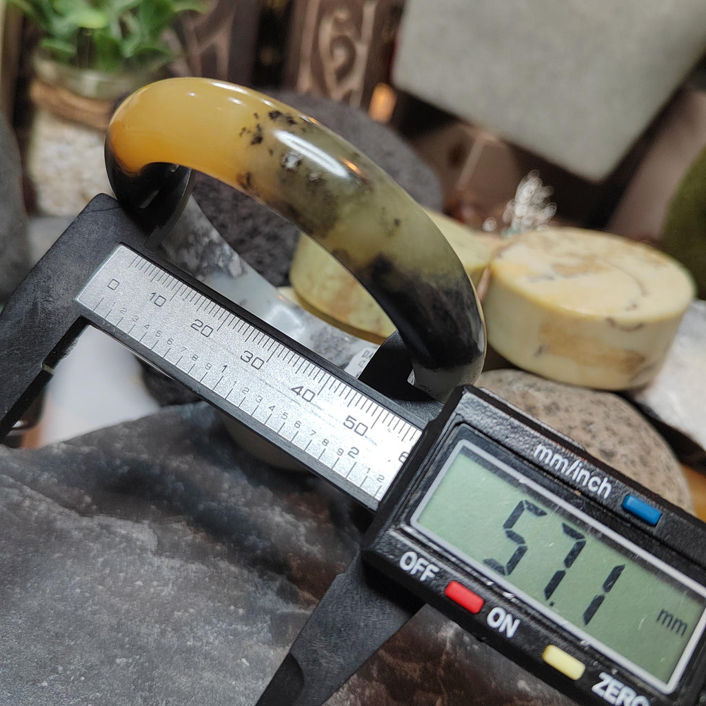 Certified Natural Xiuyan Jade Bangle “Amber Mist Glow” | Inner 57.1mm SL565 SL Precious