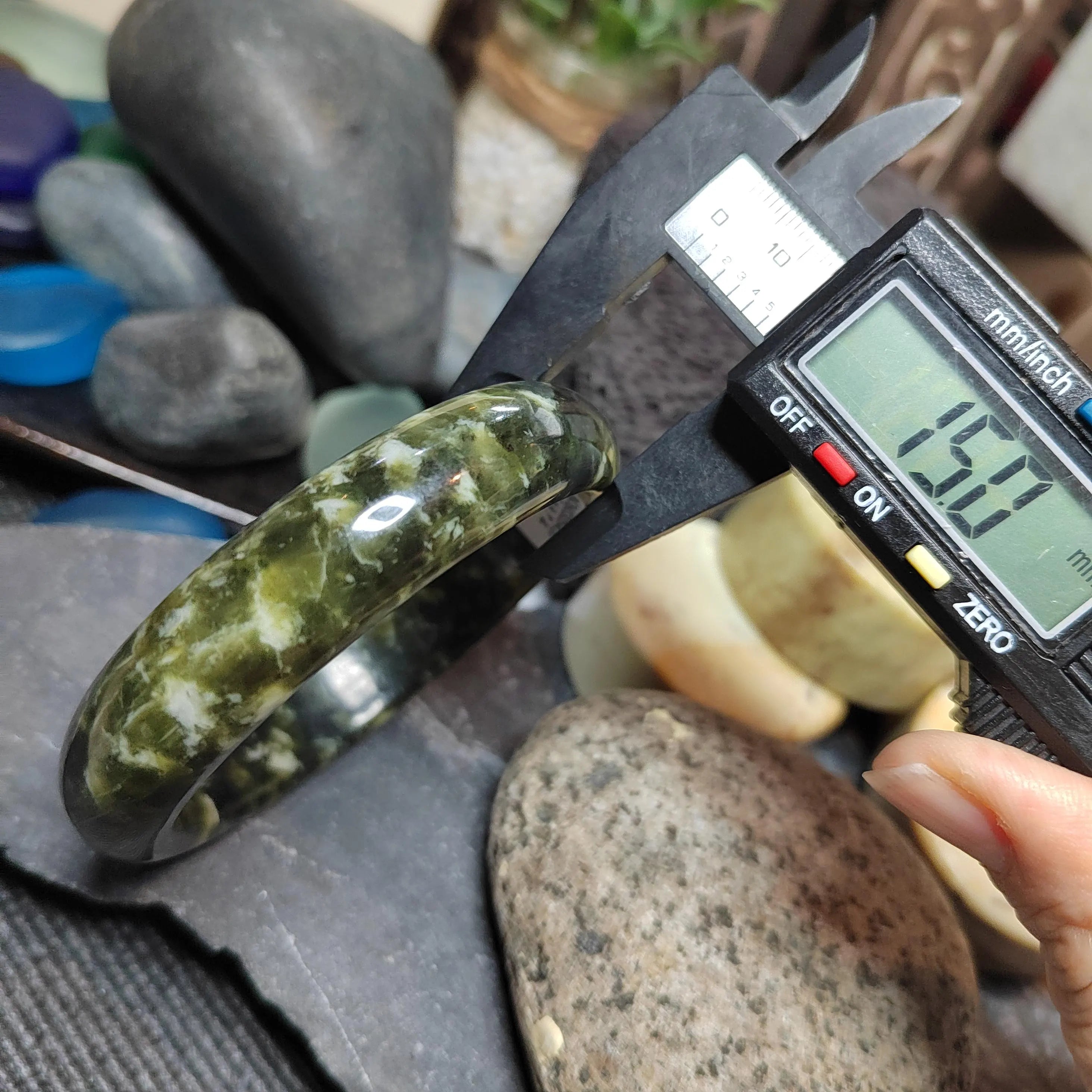 Certified Natural Xiuyan Jade Bangle “Ancient Forest” | Inner 61.7 mm SL567 SL Precious