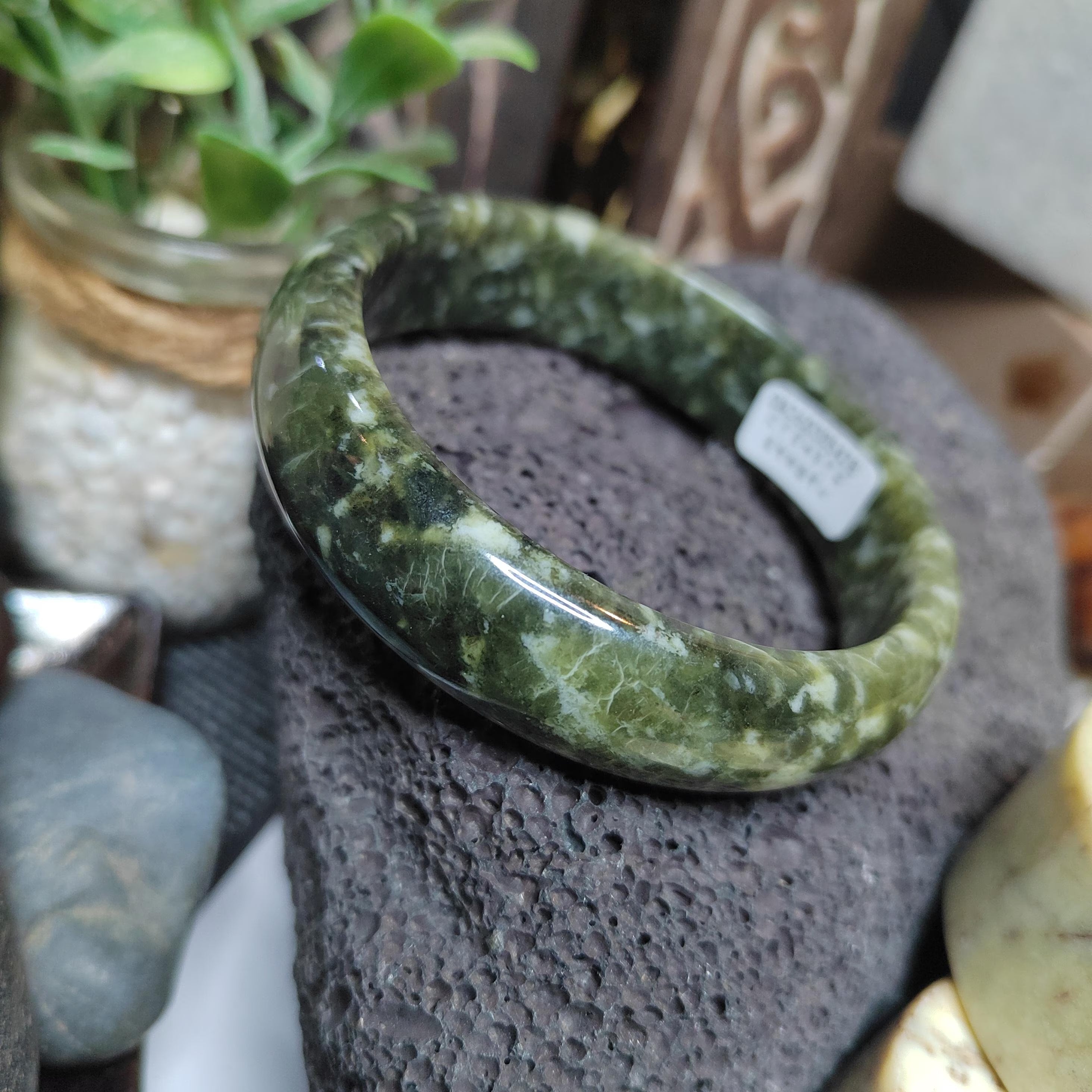 Collector’s Grade Xiuyan Jade Bangle “Ancient Forest” | 59.8 mm SL568 SL Precious