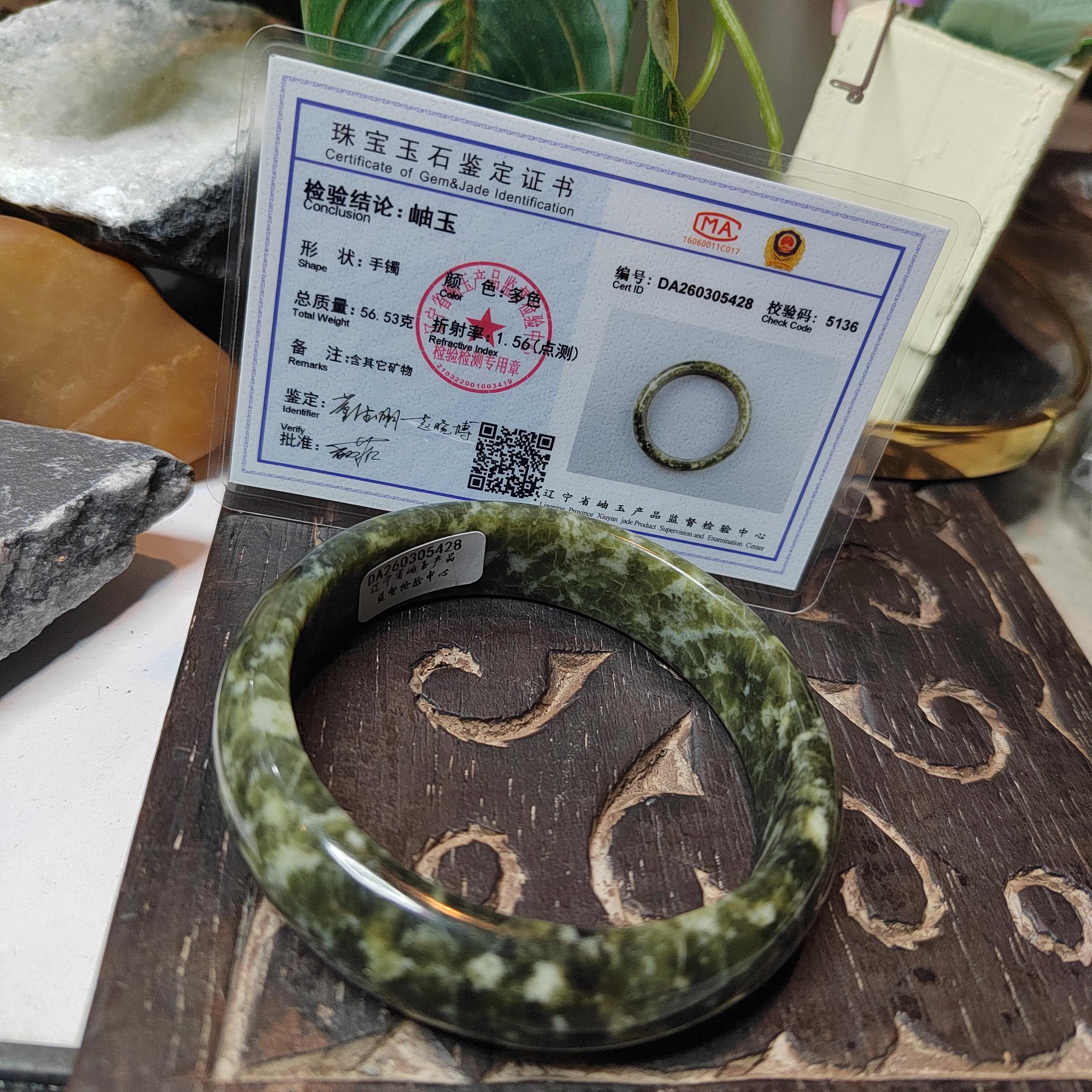 Collector’s Grade Xiuyan Jade Bangle “Ancient Forest” | 59.8 mm SL568 SL Precious