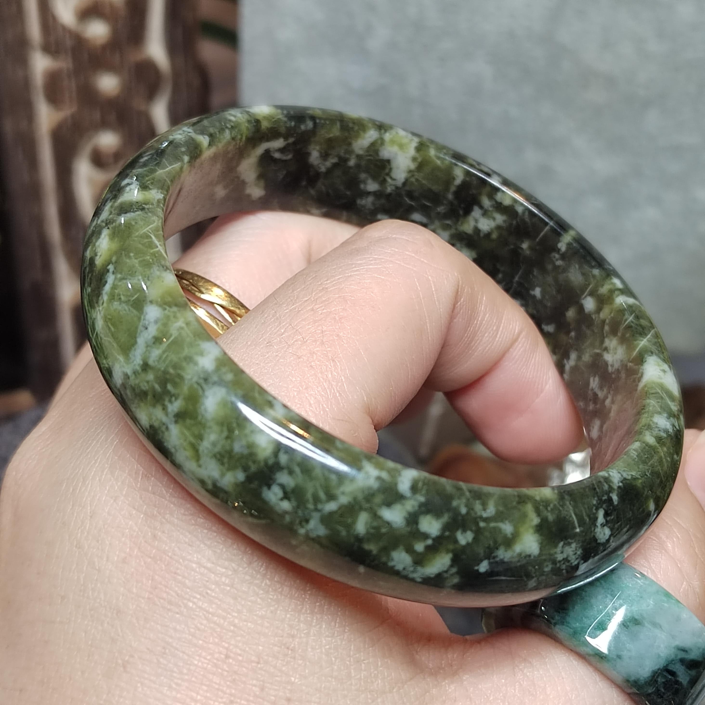 Collector’s Grade Xiuyan Jade Bangle “Ancient Forest” | 59.8 mm SL568 SL Precious