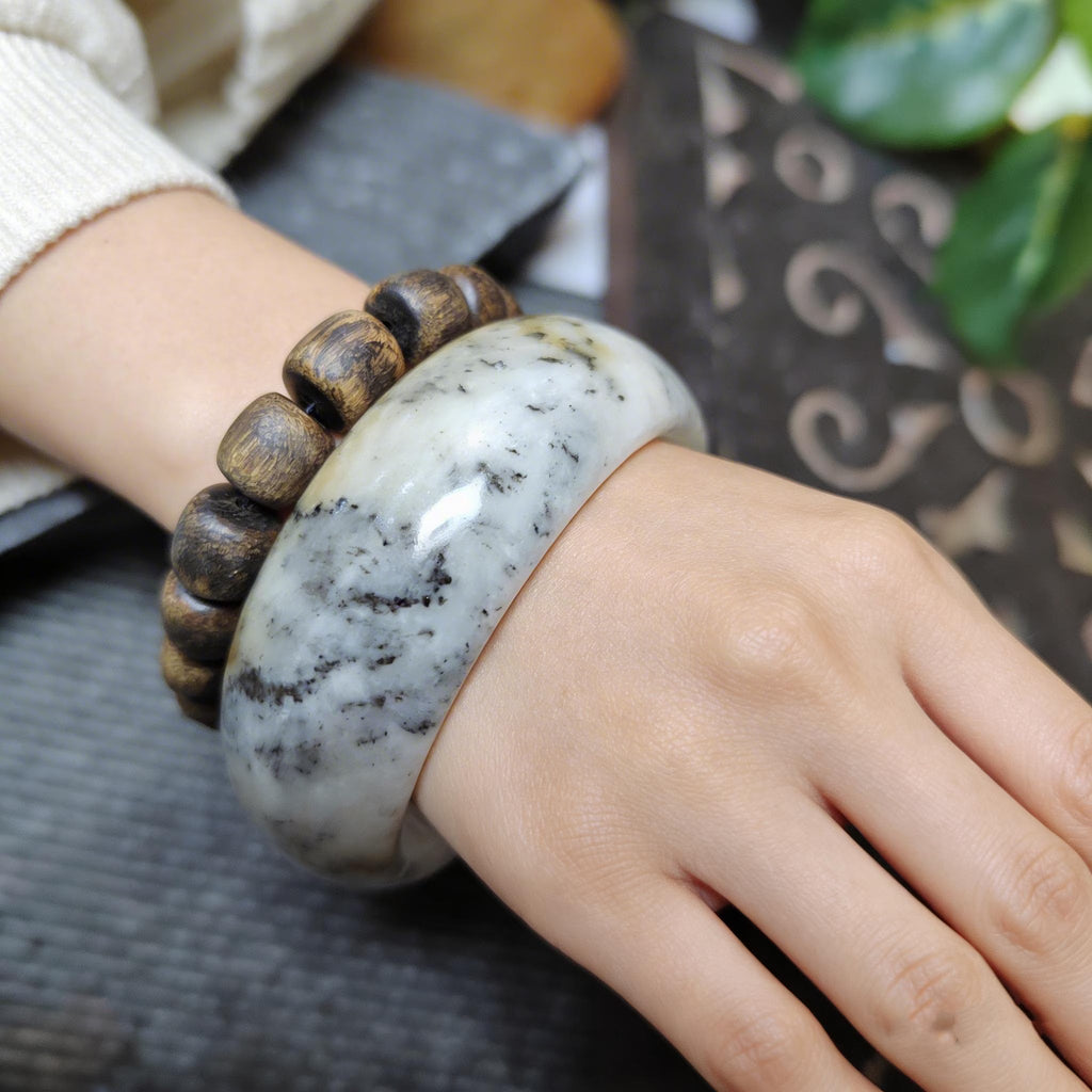 Collector’s Grade Xiuyan Jade Bangle “Timeless Glow” | 57.3 mm SL569 SL Precious