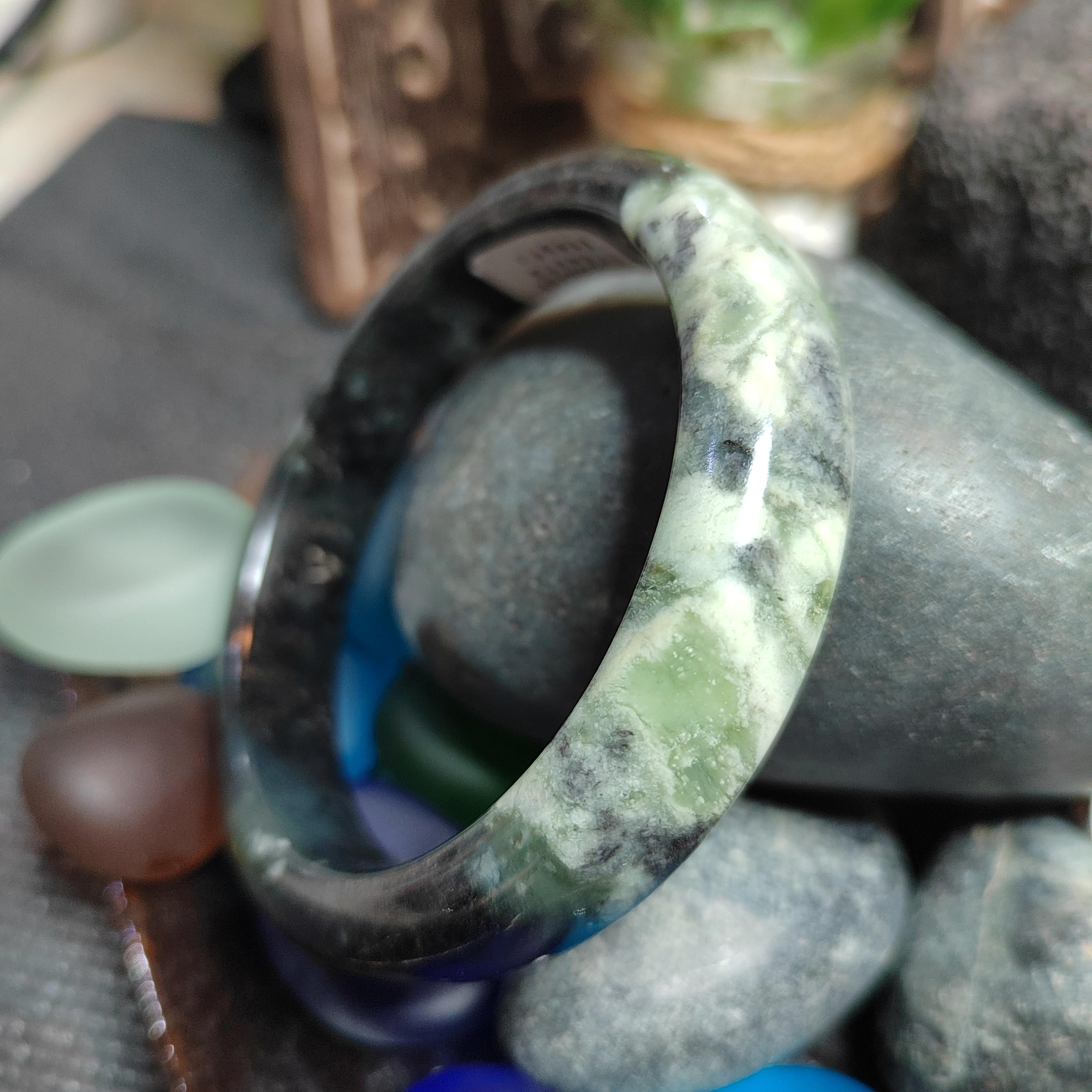 Collector’s Grade Xiuyan Jade Bangle “Cloud Veil Horizon” | 61.4 mm SL570 SL Precious