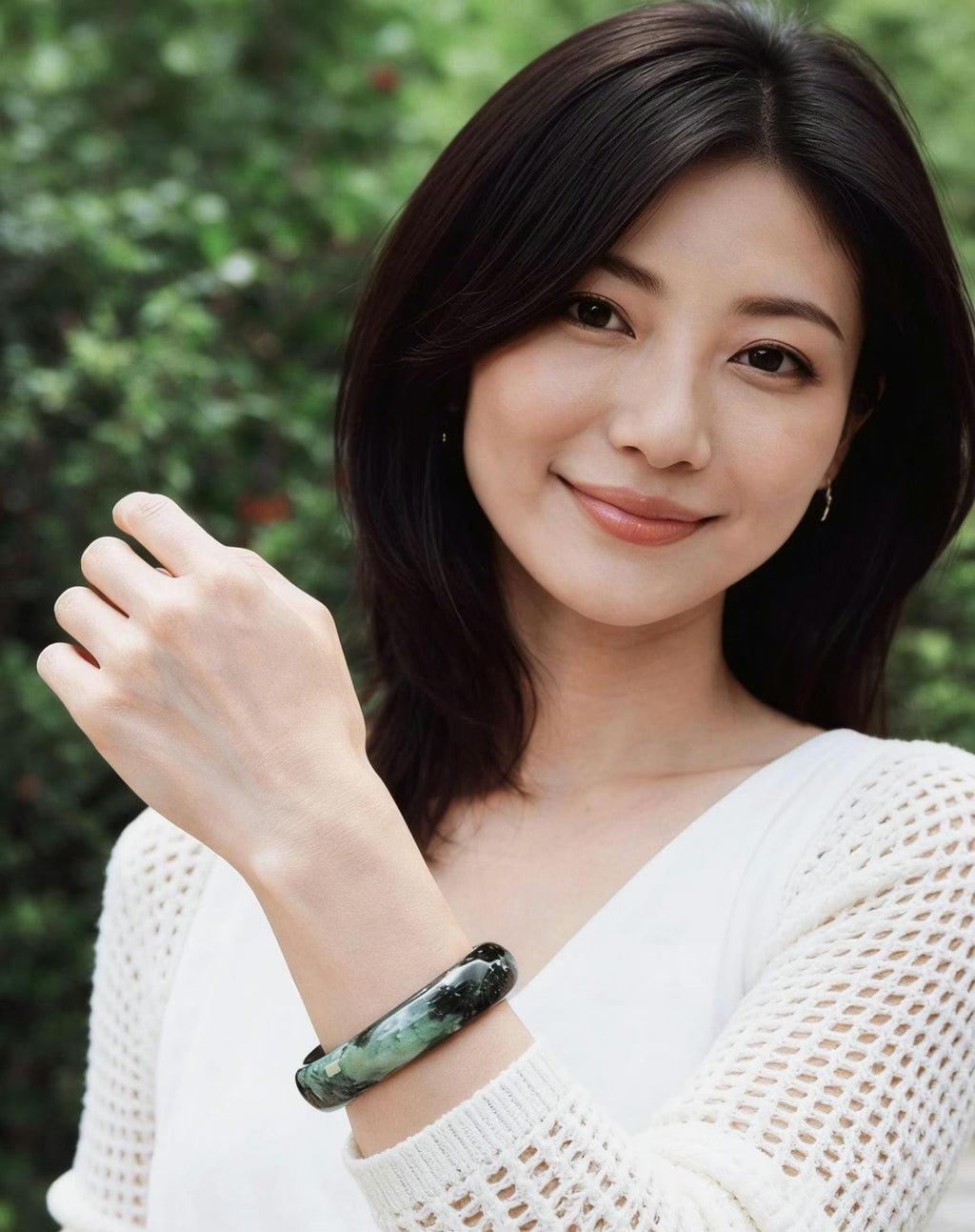 Collector’s Grade Xiuyan Jade Bangle “Cloud Veil Horizon” | 61.4 mm SL570 SL Precious