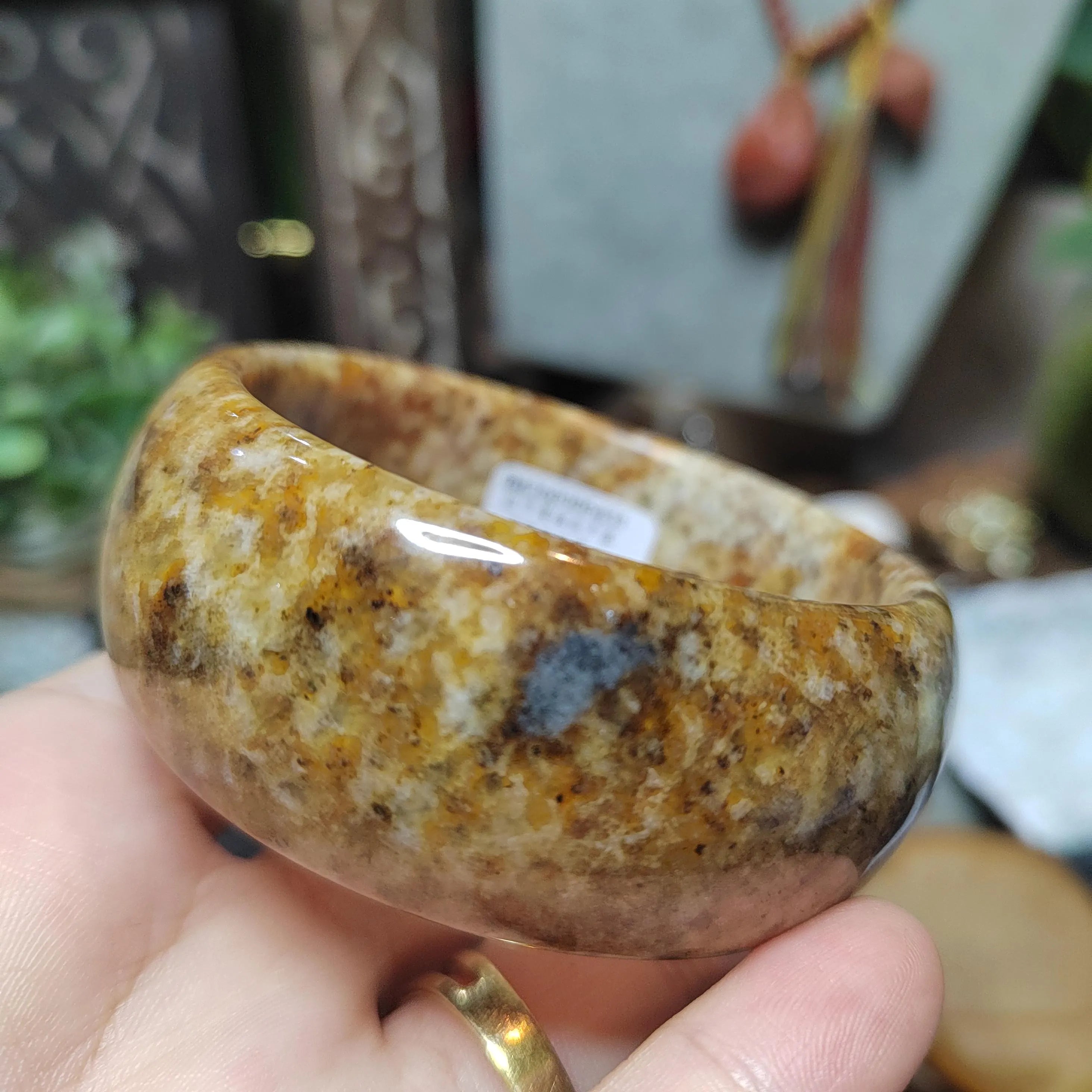 Certified Large Beautiful Natural Rustic Xiuyan Jade Bangle 57.2mm | SL555 SL Precious