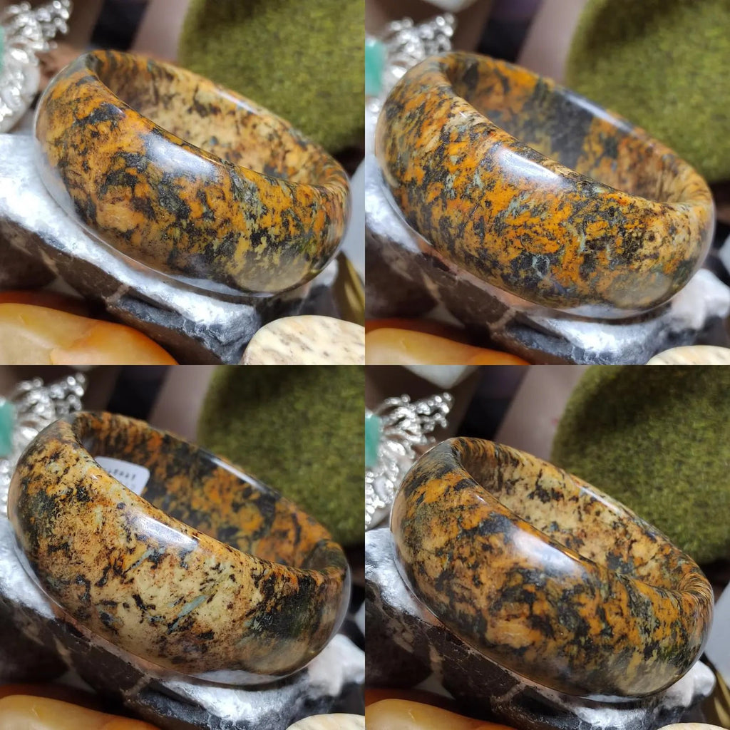 Certified Natural Xiuyan Jade Bangle 59.6mm | Ink‑Wash Harmony SL559 SL Precious