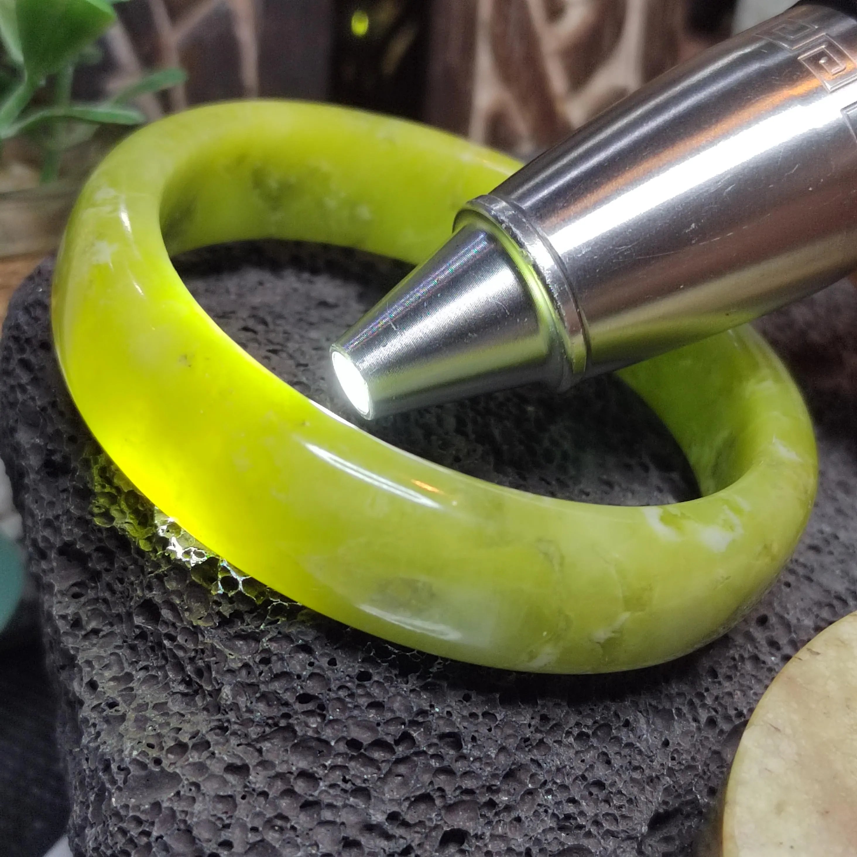 Certified Natural Unisex Apple Green Natural Xiuyan Jade Bangle 63.4mm | SL560 SL Precious
